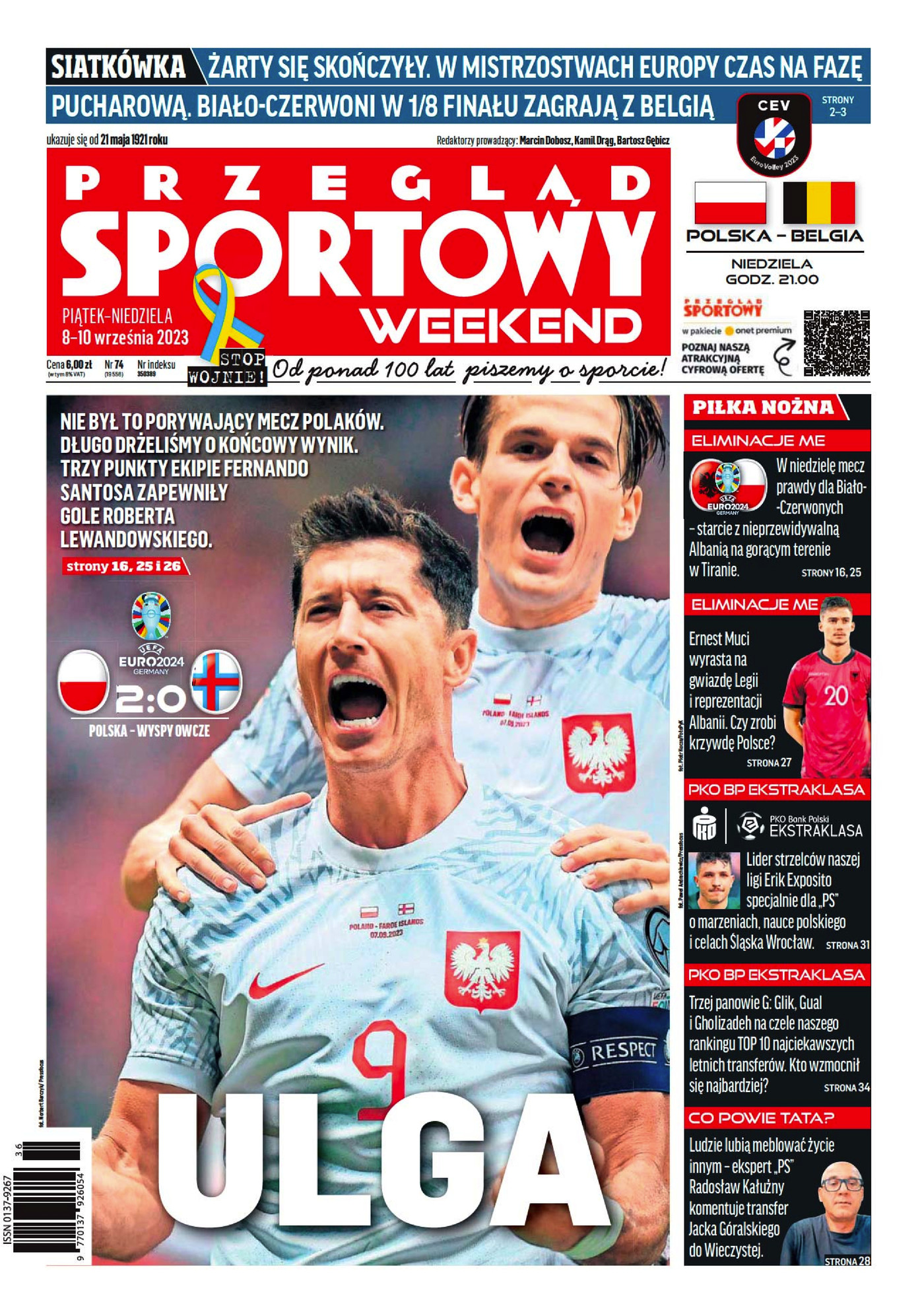Polska - Wyspy Owcze 2:0 (07.09.2023) Przegląd Sportowy