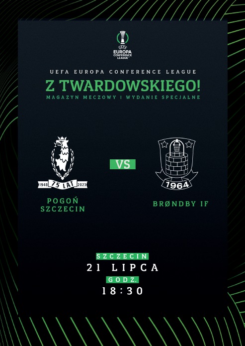 Program meczowy Pogoń Szczecin - Brøndby Kopenhaga 1:1 (21.07.2022)