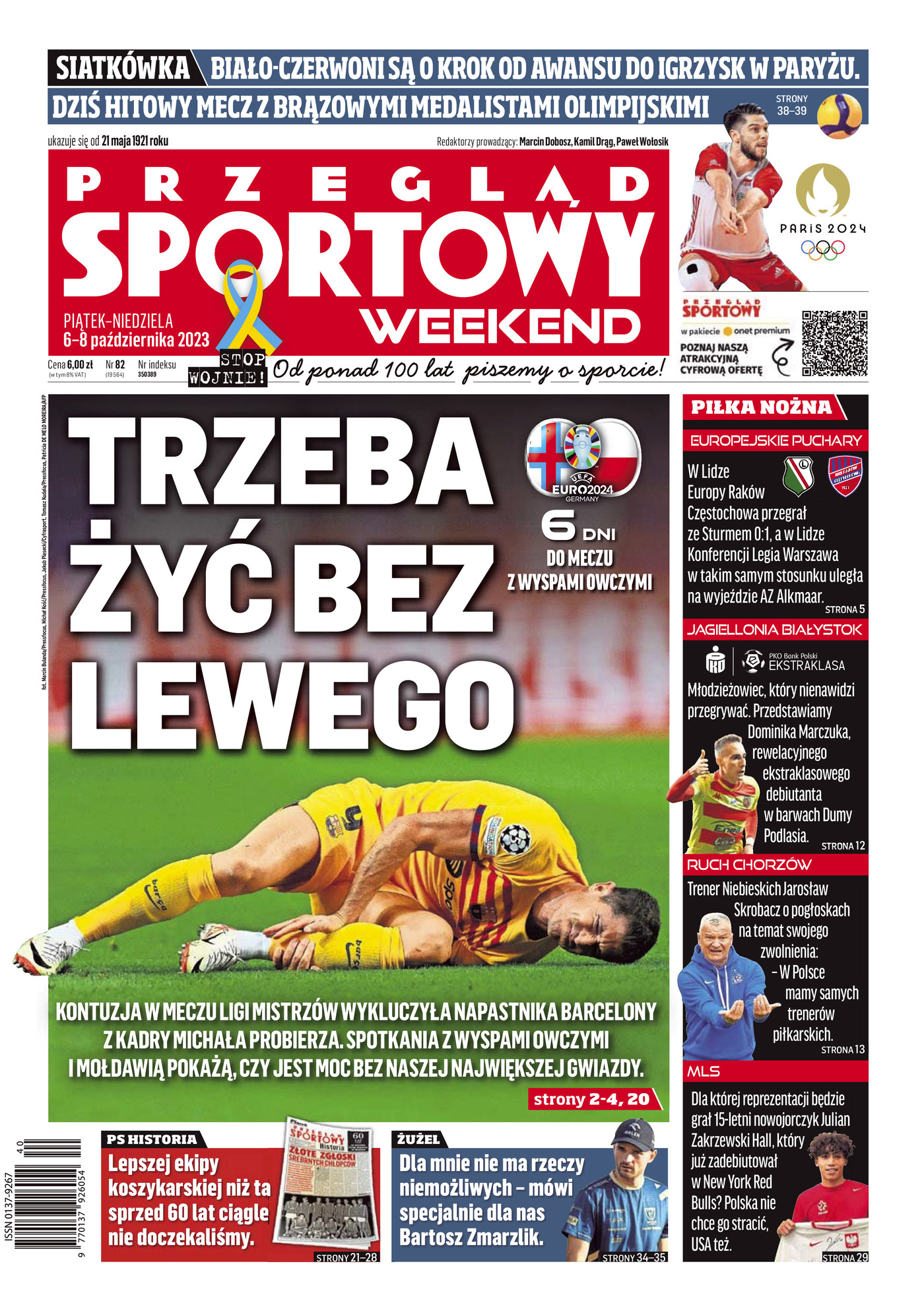 Przegląd Sportowy po meczach AZ Alkmaar - Legia Warszawa 1:0 i Raków Częstochowa - Sturm Graz 0:1 (05.10.2023)