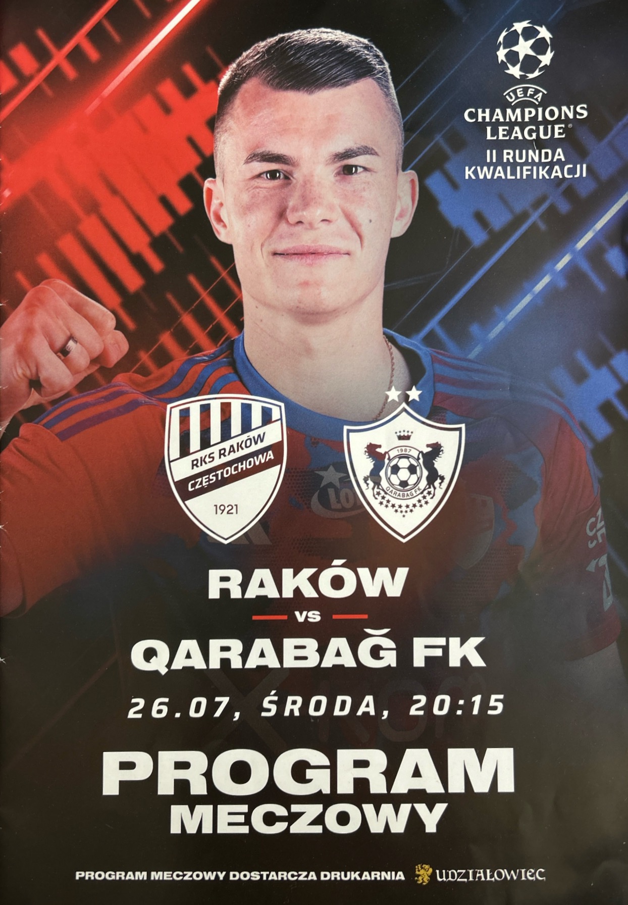 Program meczowy Raków Częstochowa - Qarabağ Ağdam 3:2 (26.07.2023)