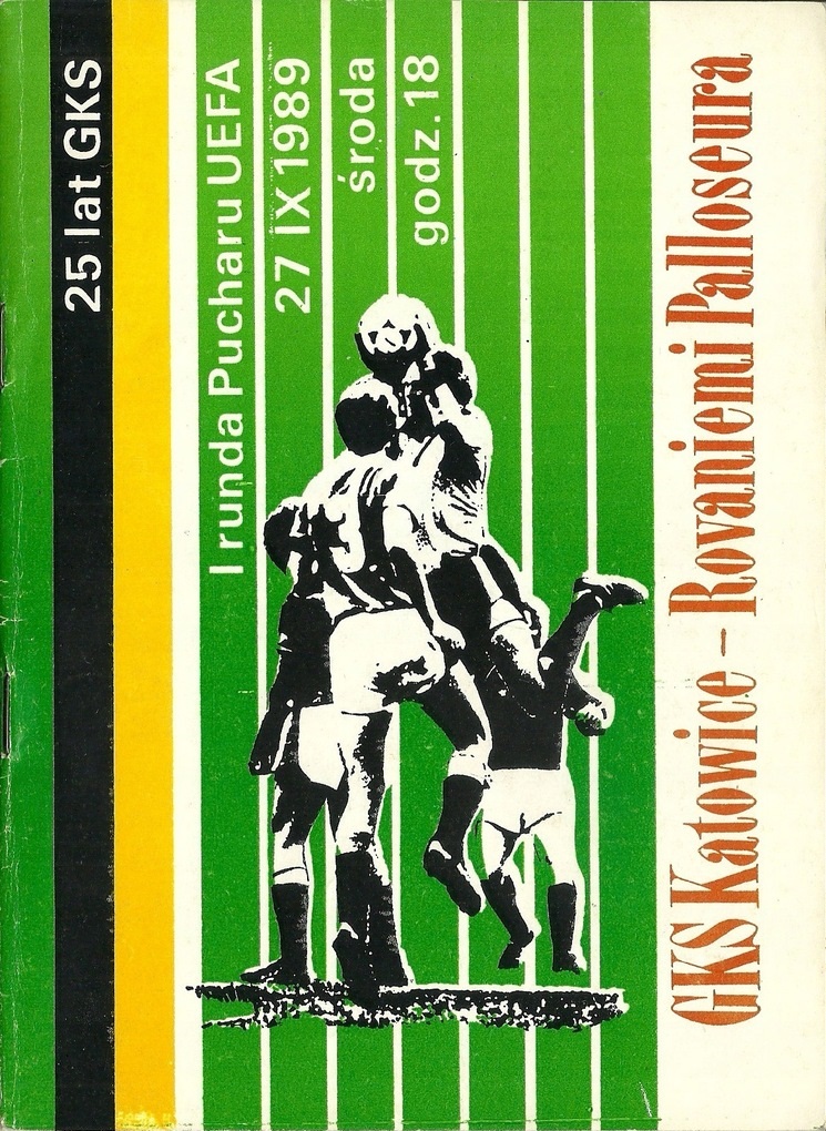 Program meczowy GKS Katowice - Rovaniemi Palloseura 0:1 (27.09.1989)