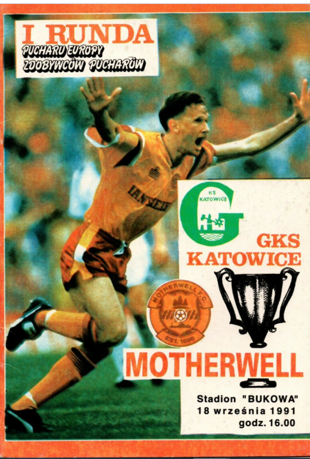 Program meczowy GKS Katowice - Motherwell FC 2:0 (18.09.1991)