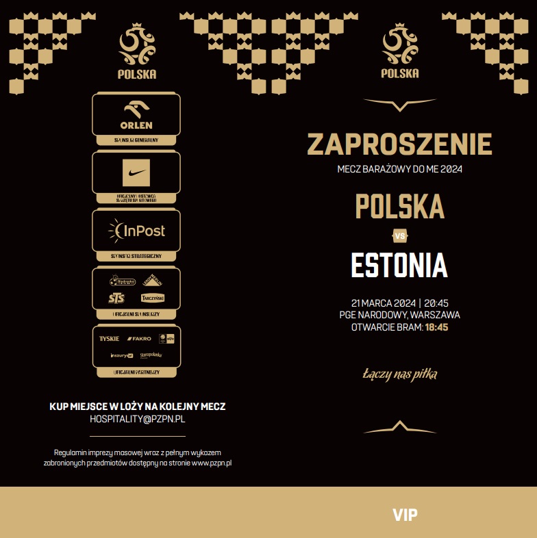 Polska - Estonia 5:1 (21.03.2023) Zaproszenie