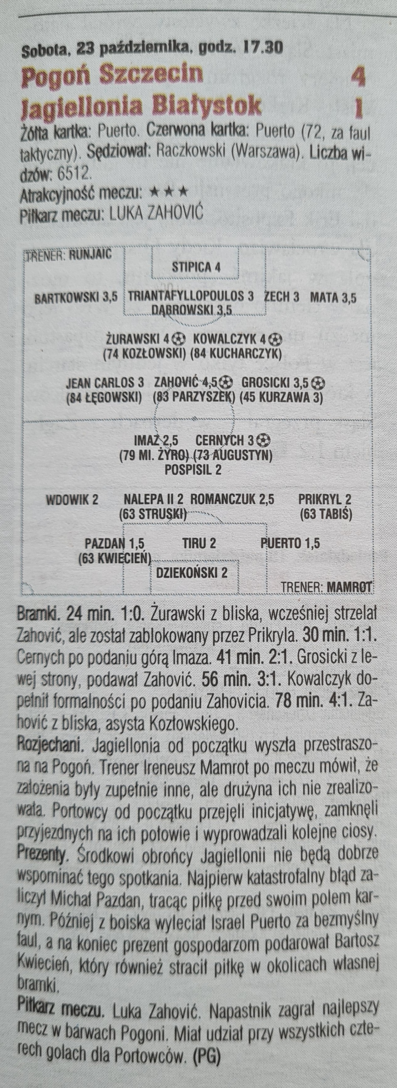 Pogoń Szczecin - Jagiellonia Białystok 4:1 (23.10.2021) Tygodnik Piłka Nożna