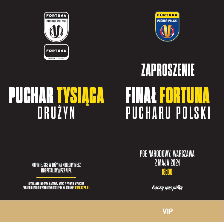 Zaproszenia VIP z meczu Pogoń Szczecin - Wisła Kraków 1:2 pd. (02.05.2024)