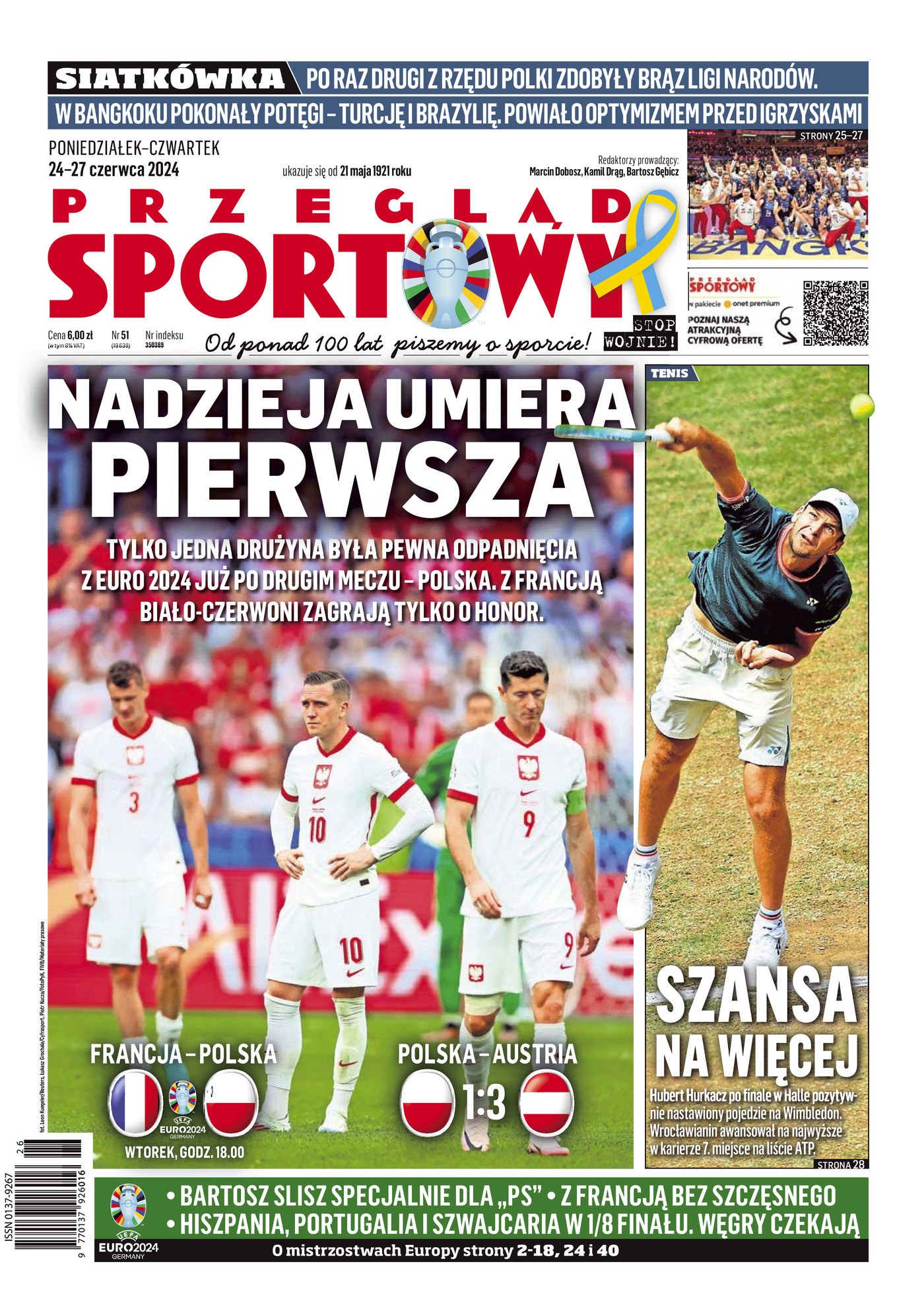 Polska - Austria 1:3 (21.06.2024) Przegląd Sportowy