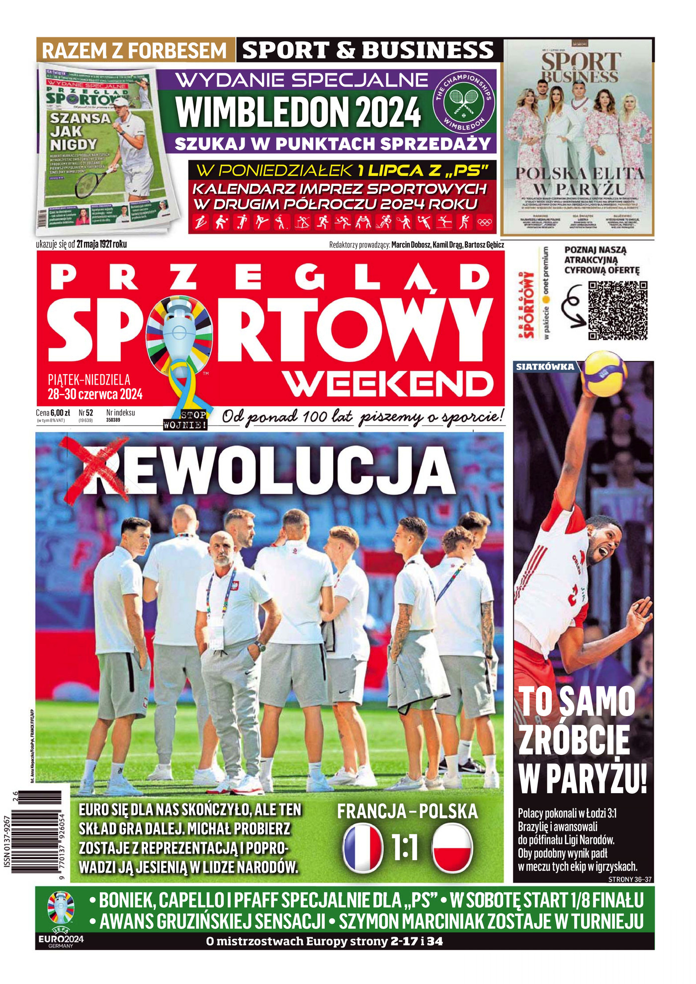 Francja - Polska 1:1 (25.06.2024) Przegląd Sportowy