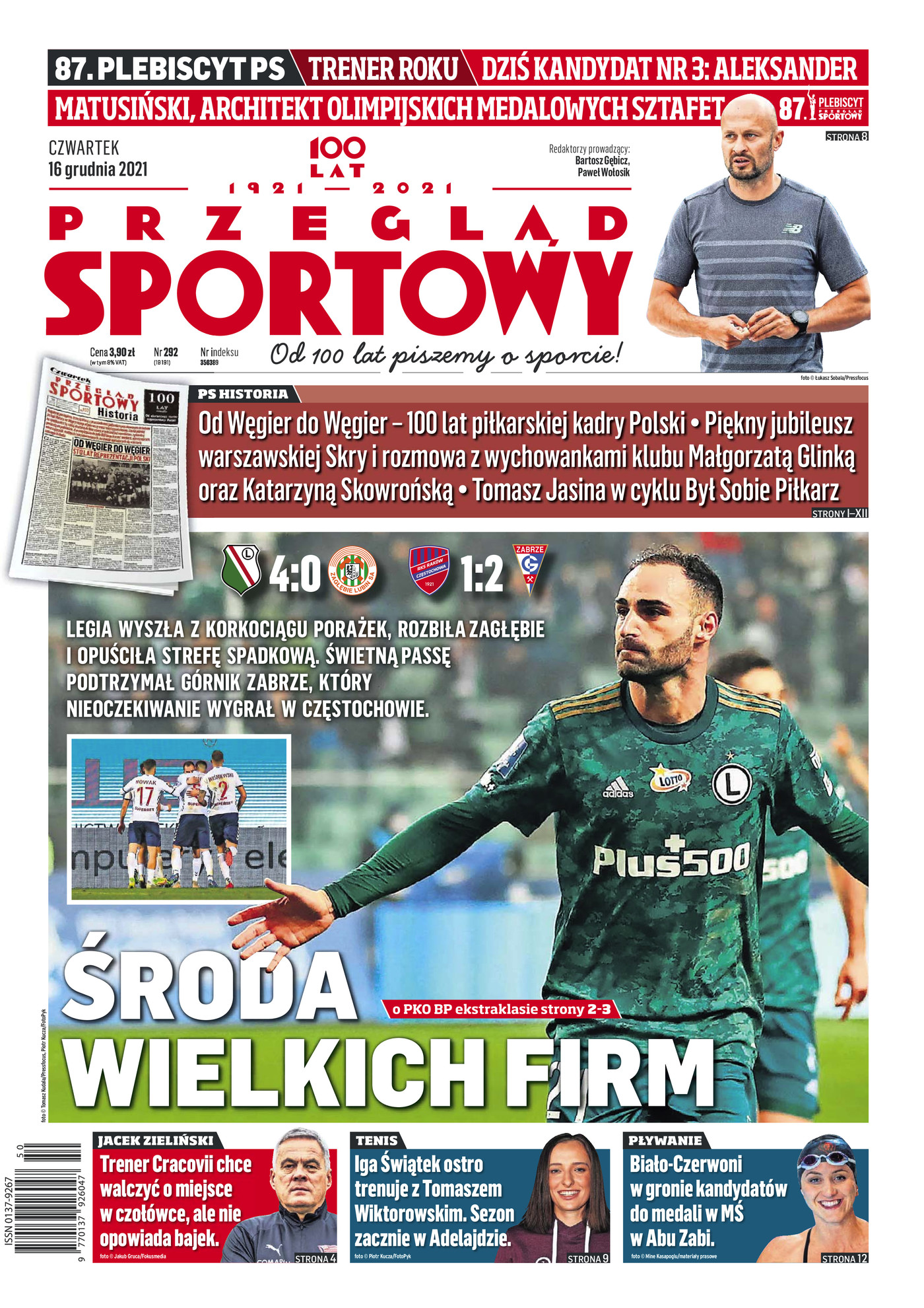 Legia Warszawa - Zagłębie Lubin 4:0 (15.12.2021) Przegląd Sportowy