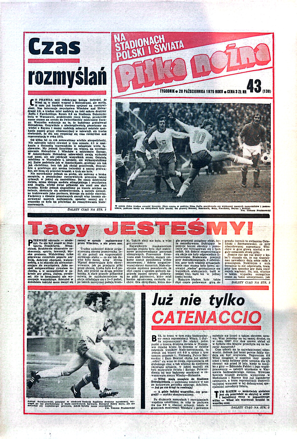 Piłka Nożna po meczu Wrexham FC - Stal Mielec 2:0 (22.10.1975)