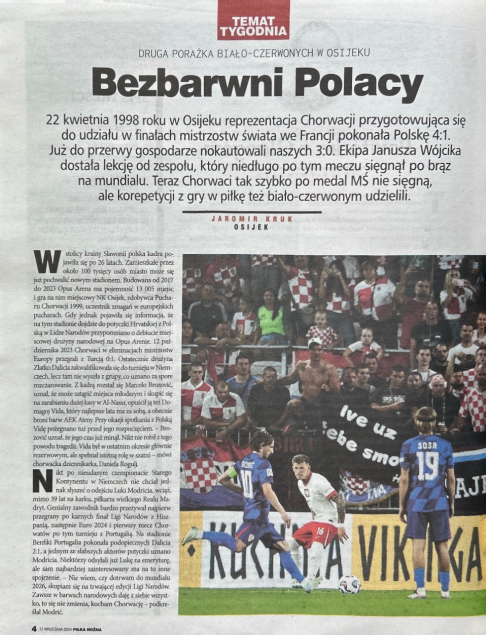 Piłka Nożna po meczu Chorwacja - Polska 1:0 (08.09.2024)