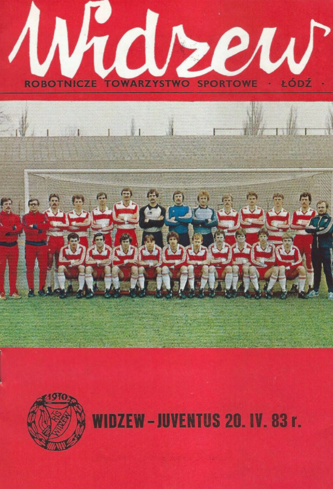 Program meczowy Widzew Łódź - Juventus Turyn 2:2 (20.04.1983)