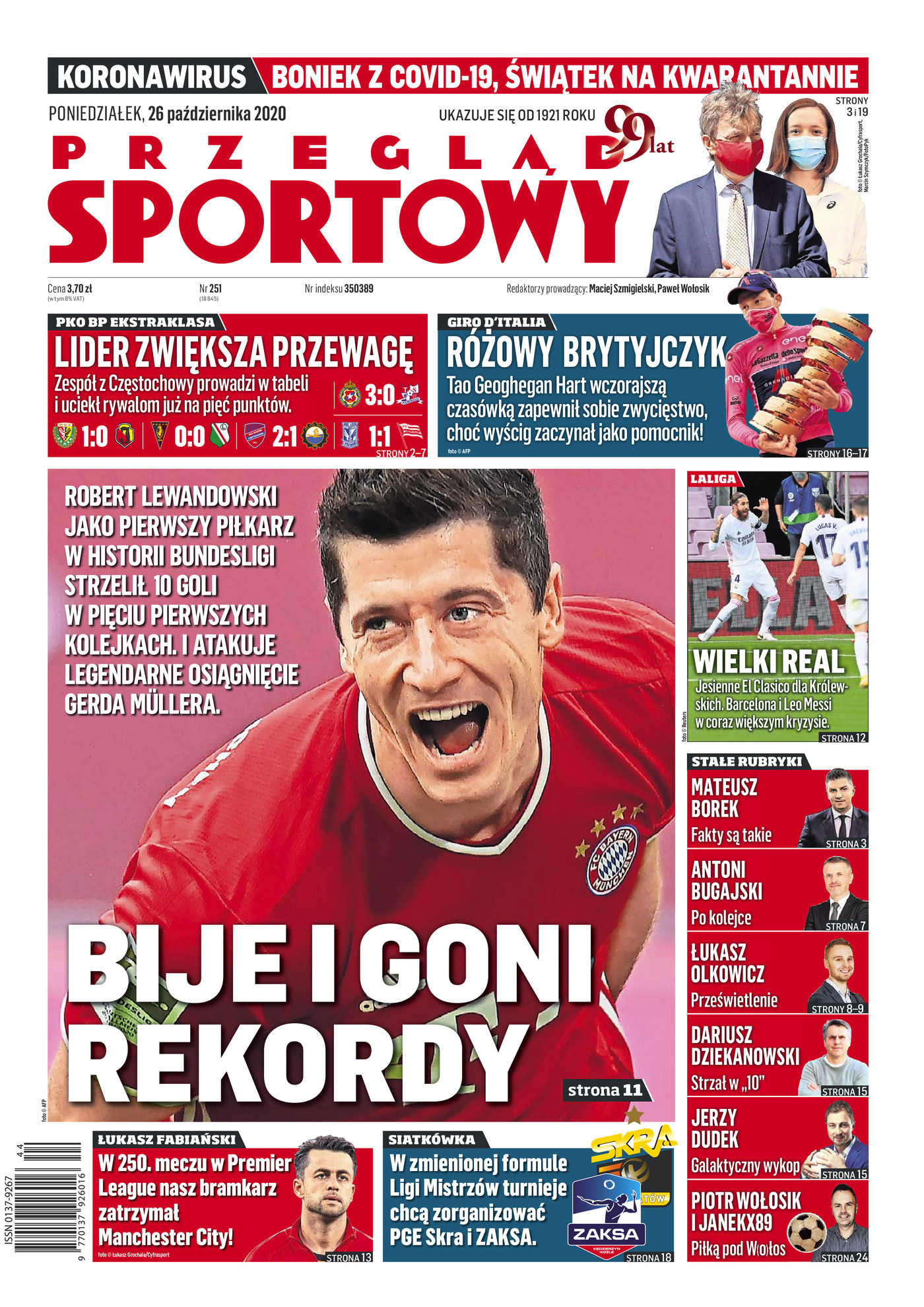 Śląsk Wrocław - Jagiellonia Białystok 1:0, 24.10.2020 Przegląd Sportowy