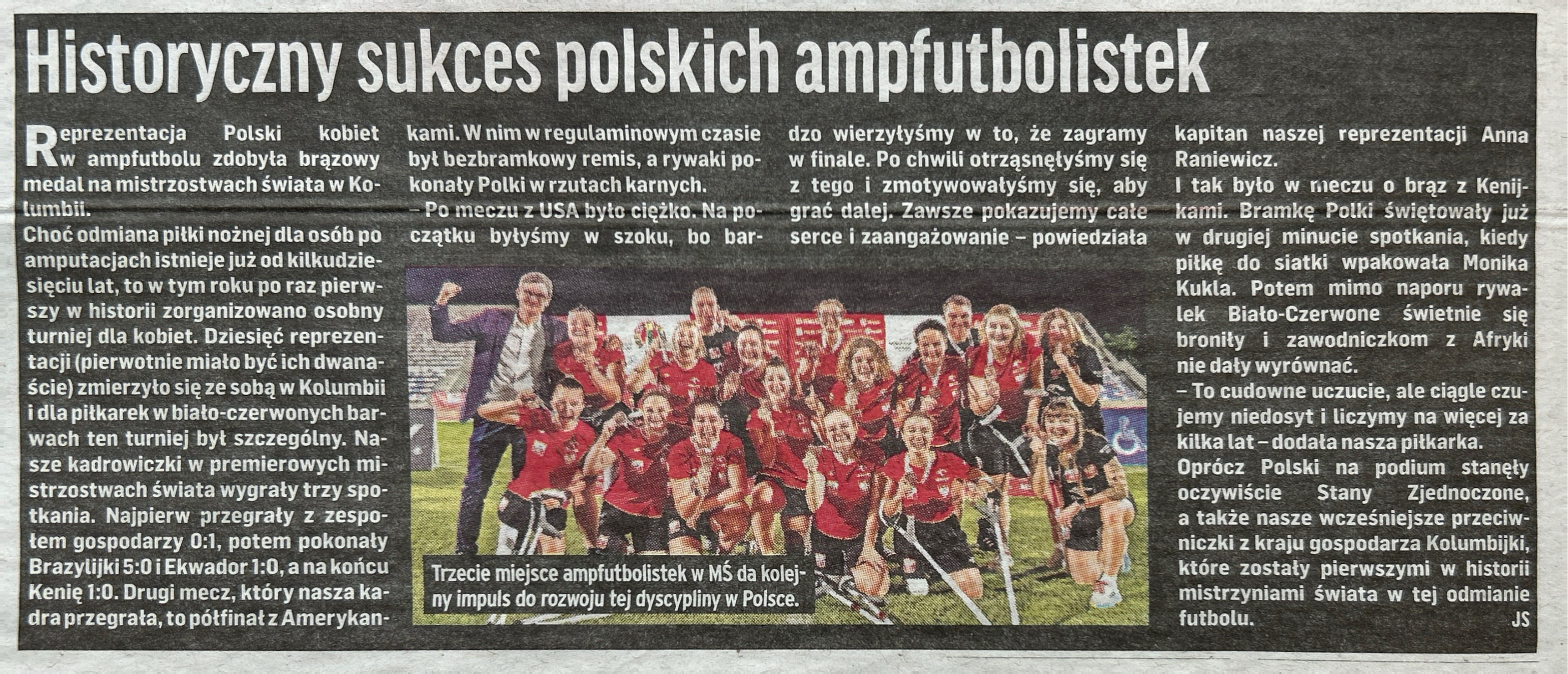 Przegląd Sportowy po meczu ampfutbolu kobiet Polska - Kenia 1:0 (10.11.2024)