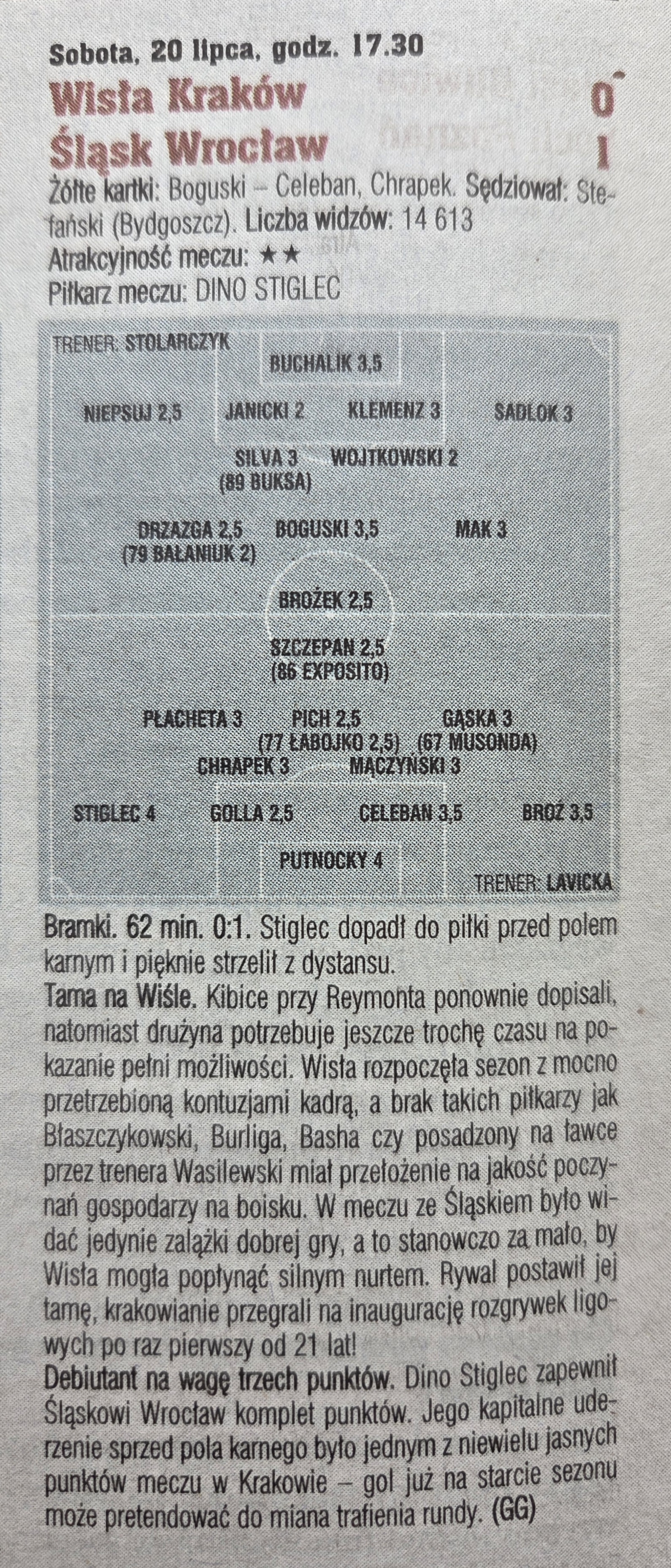 Wisła Kraków - Śląsk Wrocław 0:1, 20.07.2019 Tygodnik Piłka Nożna