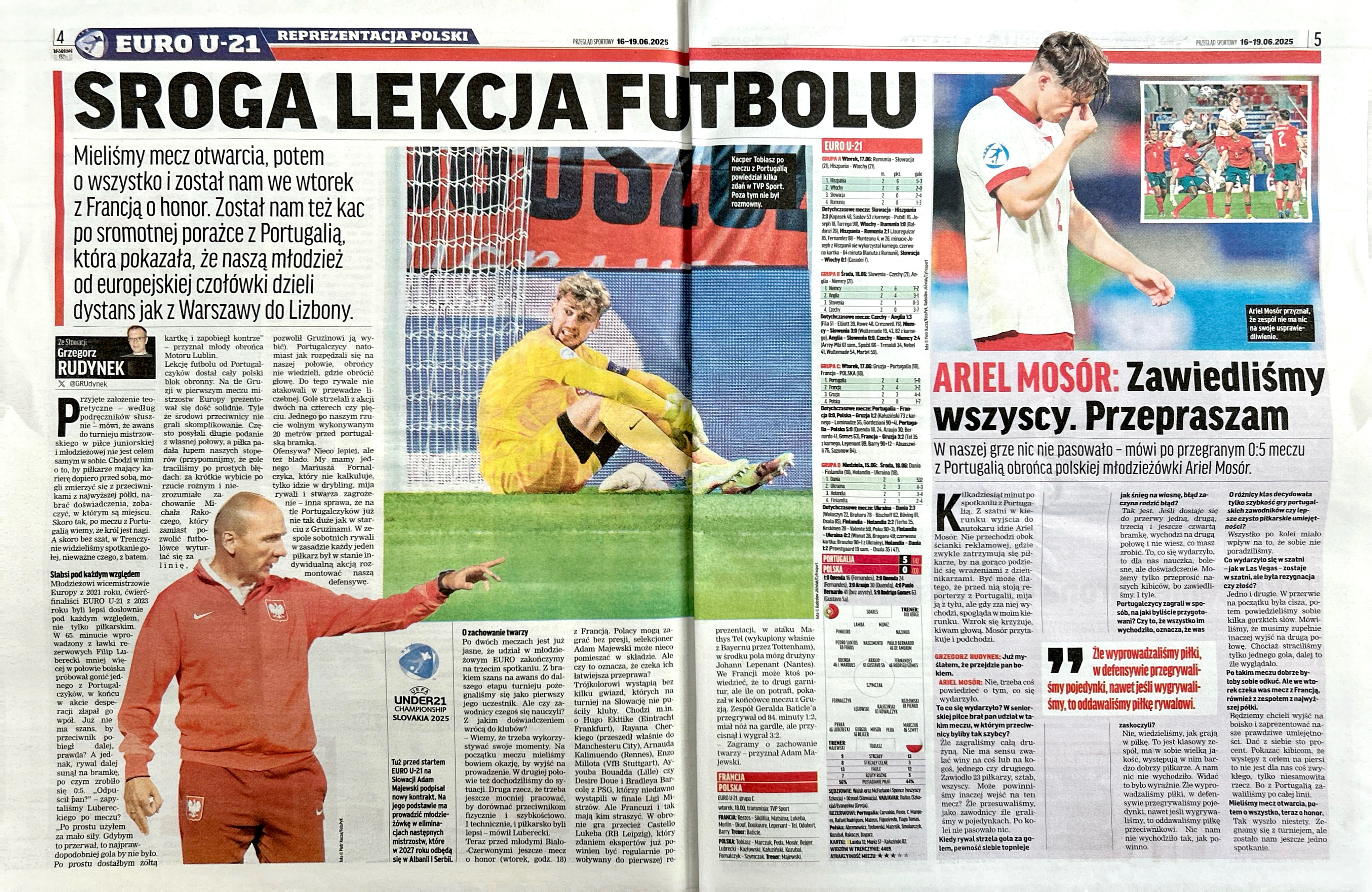 Przegląd Sportowy po meczu U21 Portugalia - Polska 5:0 (14.06.2025)