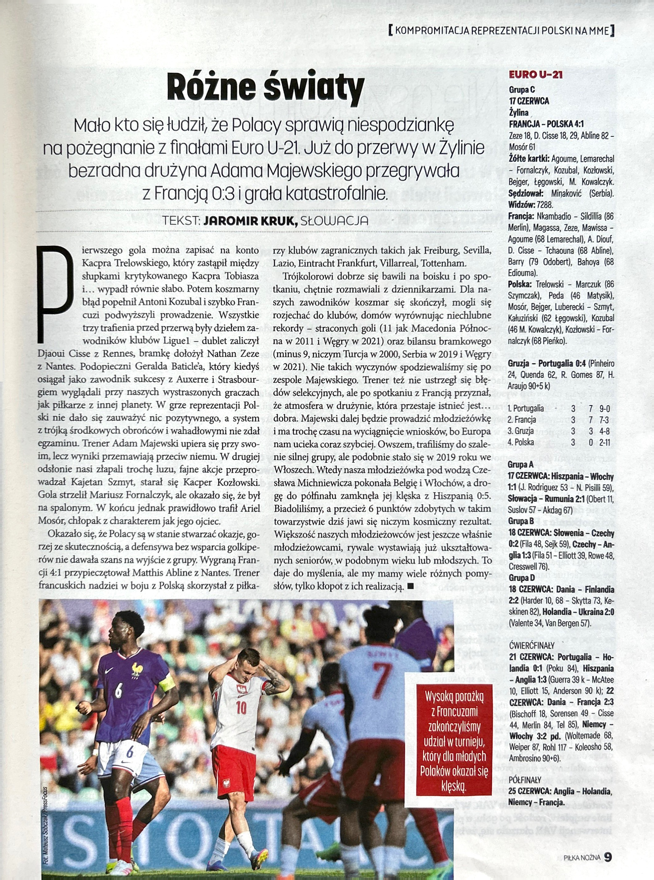Piłka Nożna po meczu U21 Francja - Polska 4:1 (17.06.2025)