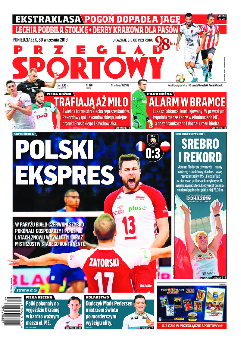Legia Warszawa - Lechia Gdańsk 1:2, 28.09.2019 Przegląd Sportowy