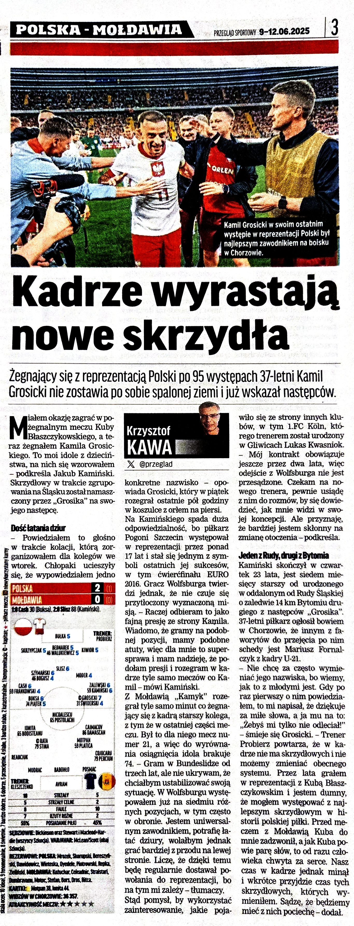 Polska - Mołdawia 2:0, 06.06.2025 Przegląd Sportowy
