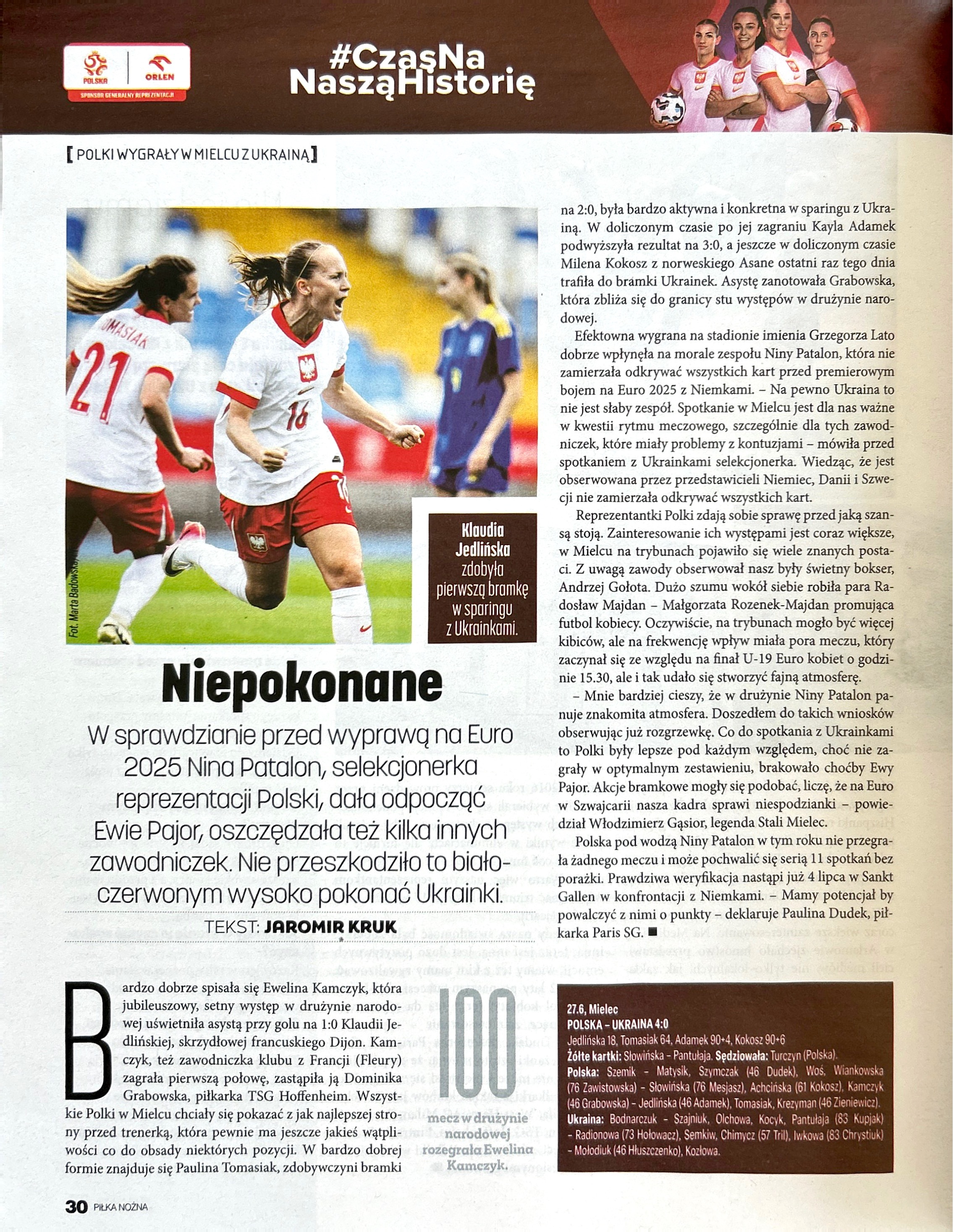 Piłka Nożna po meczu kobiet Polska - Ukraina 4:0 (27.06.2025)