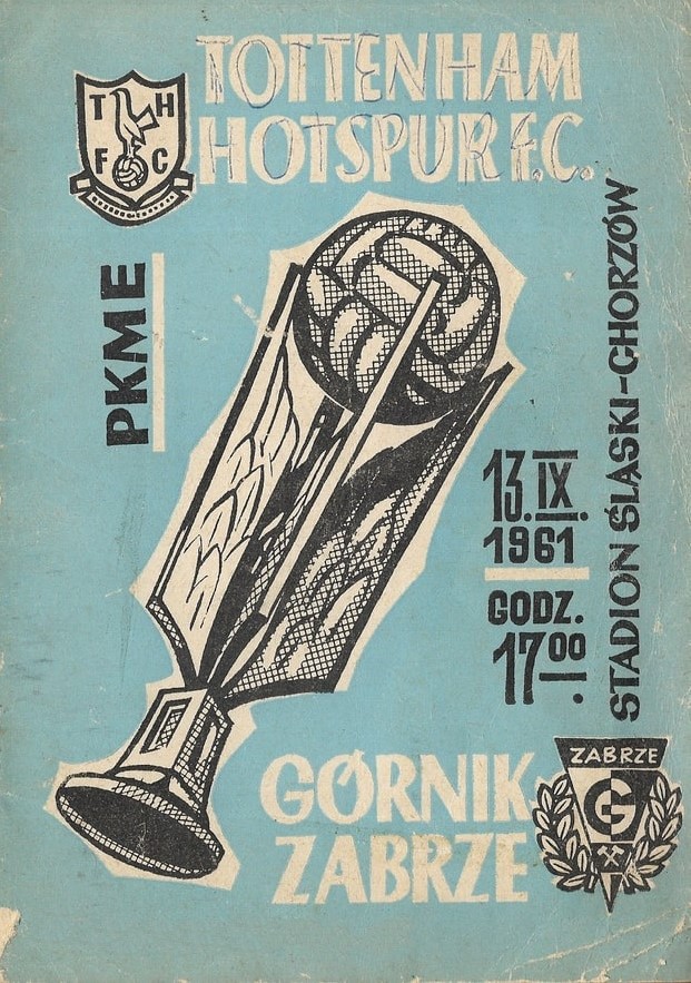 Program meczowy Górnik Zabrze - Tottenham Hotspur 4:2 (13.09.1961)