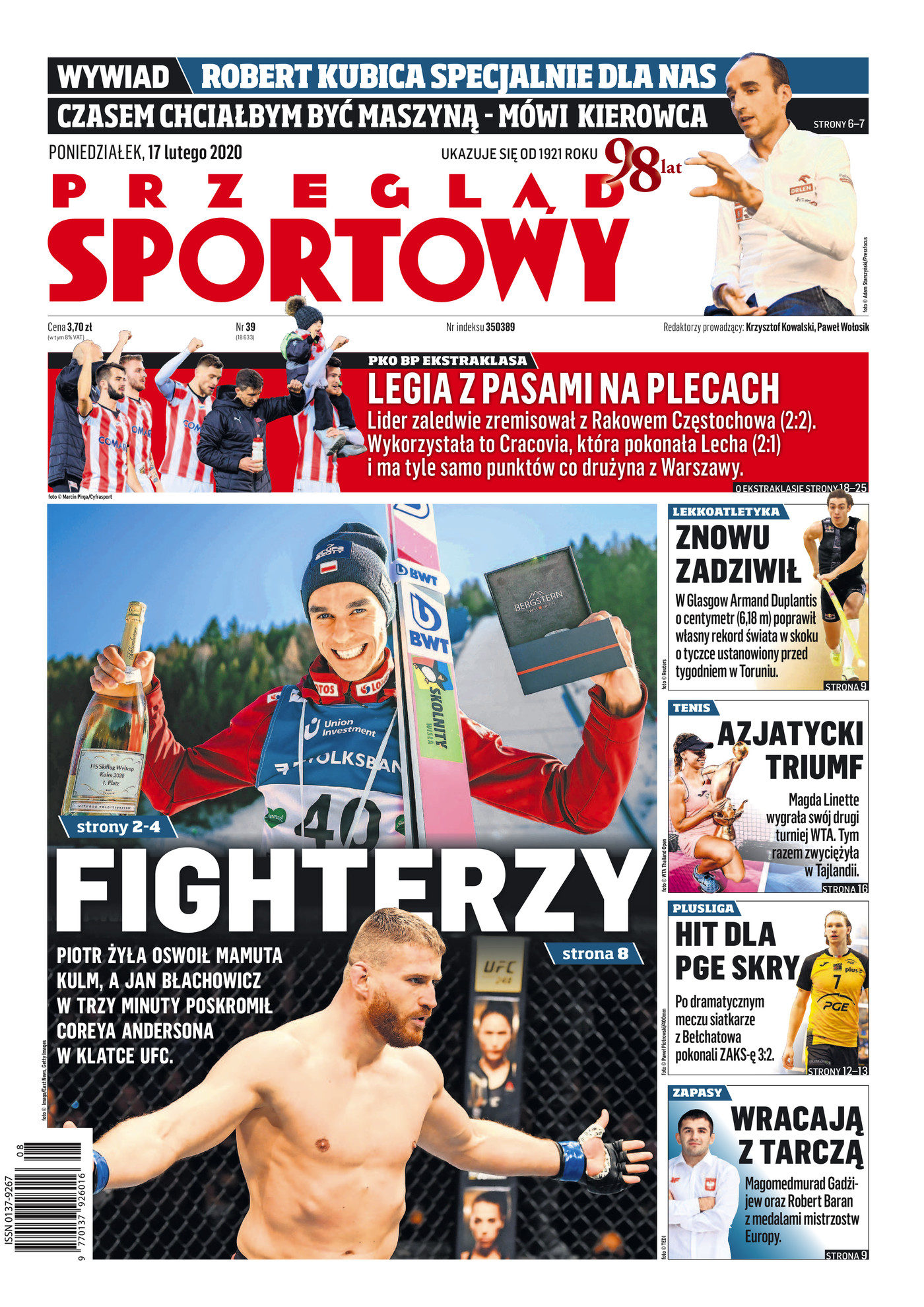Raków Częstochowa - Legia Warszawa 2:2, 15.02.2020 Przegląd Sportowy