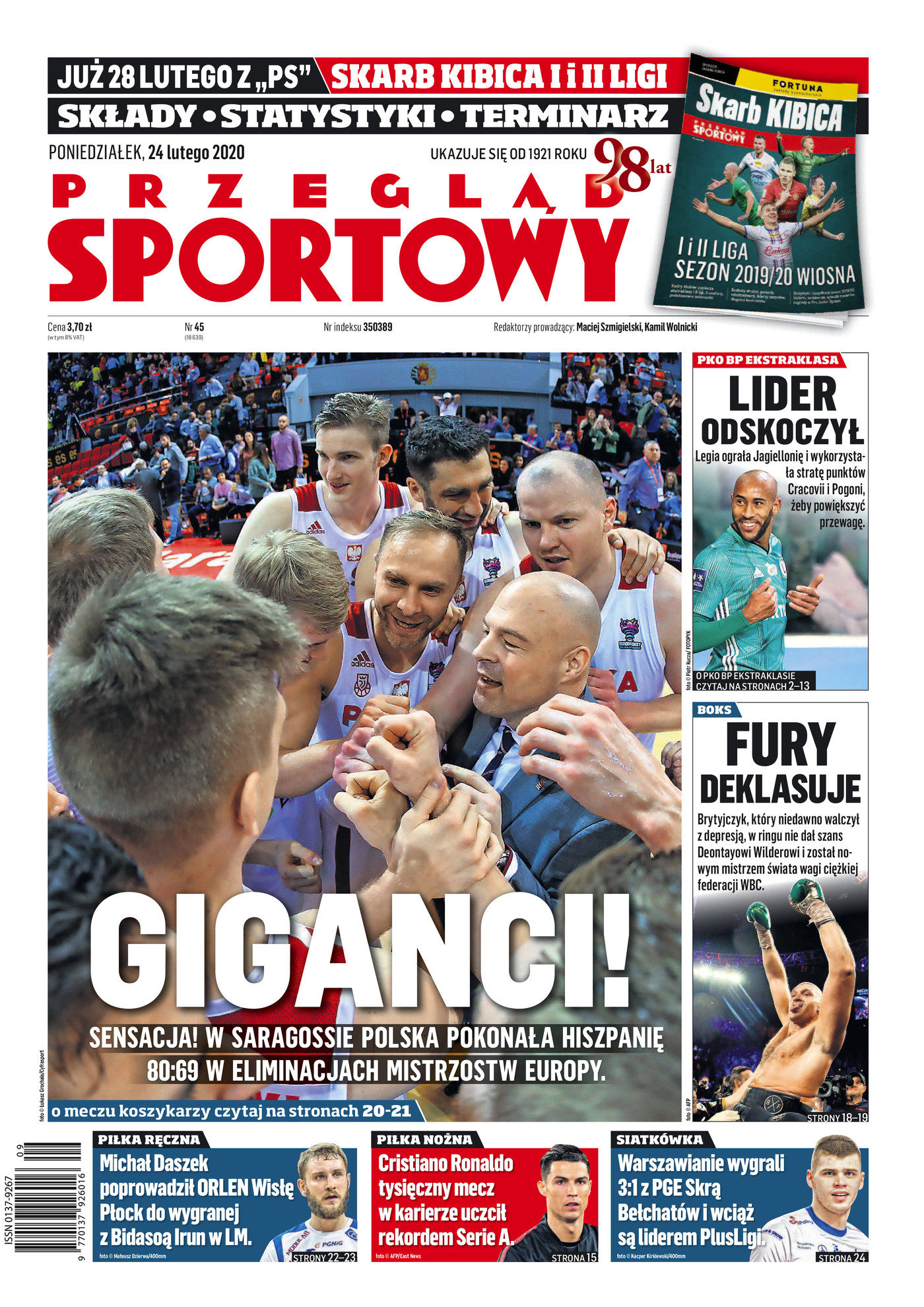 Legia Warszawa - Jagiellonia Białystok 4:0, 22.02.2020 Przegląd Sportowy