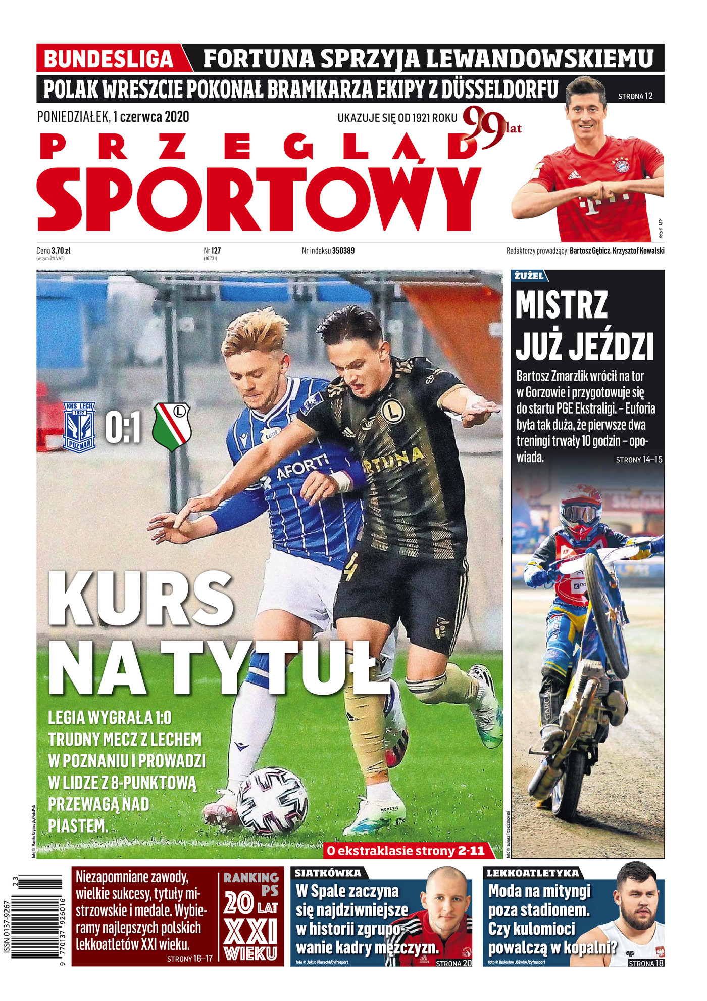 Lech Poznań - Legia Warszawa 0:1, 30.05.2020 Przegląd Sportowy