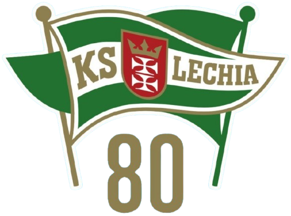 Herb Lechia Gdańsk 80 lat (2025-2026)