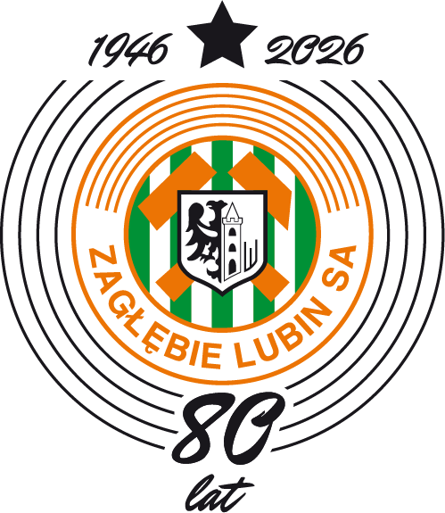 Herb Zagłębie Lubin 80-lecie (2025/26)
