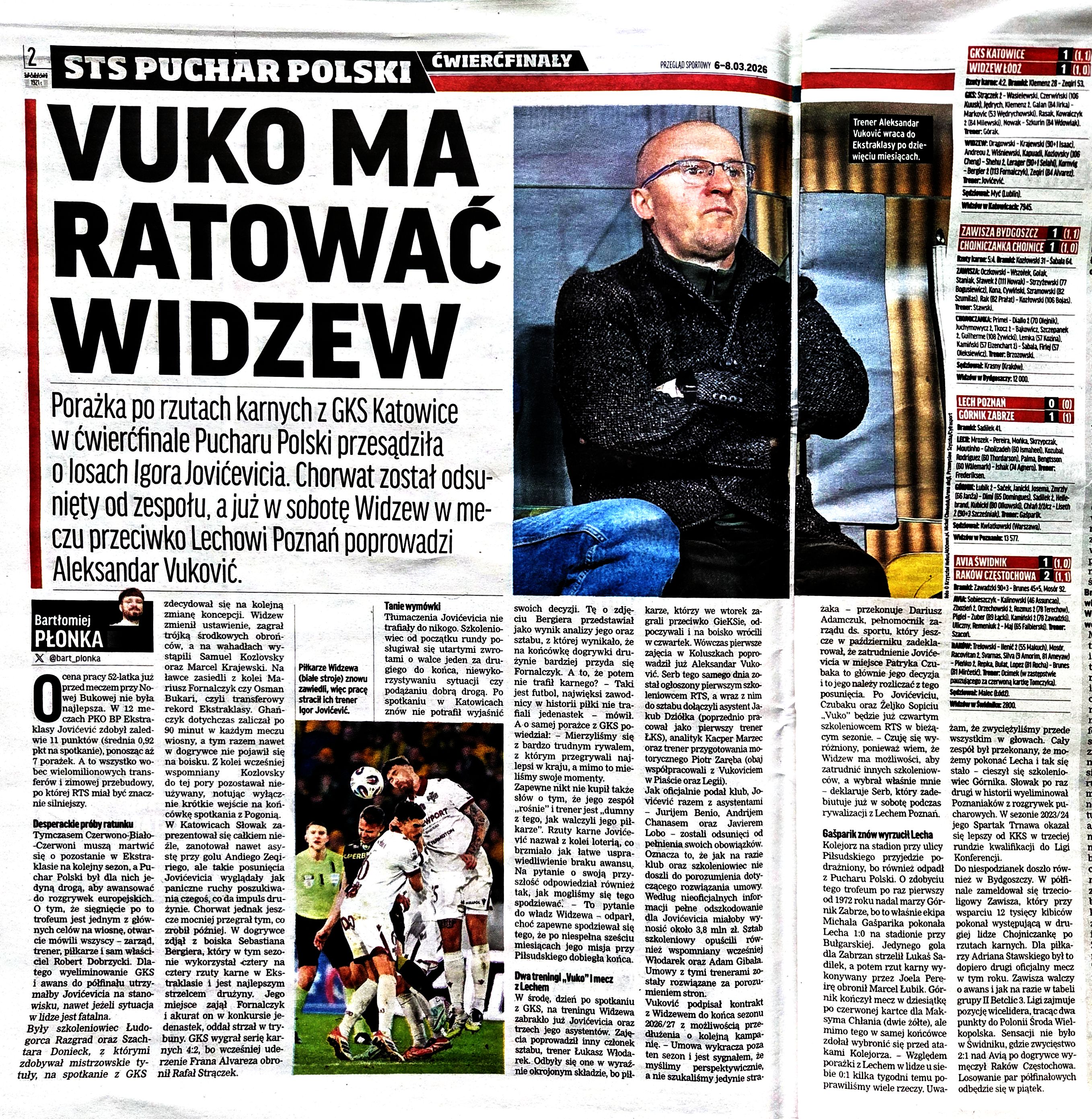 GKS Katowice - Widzew Łódź 1:1, k. 4-2, 03.03.2026 Przegląd Sportowy