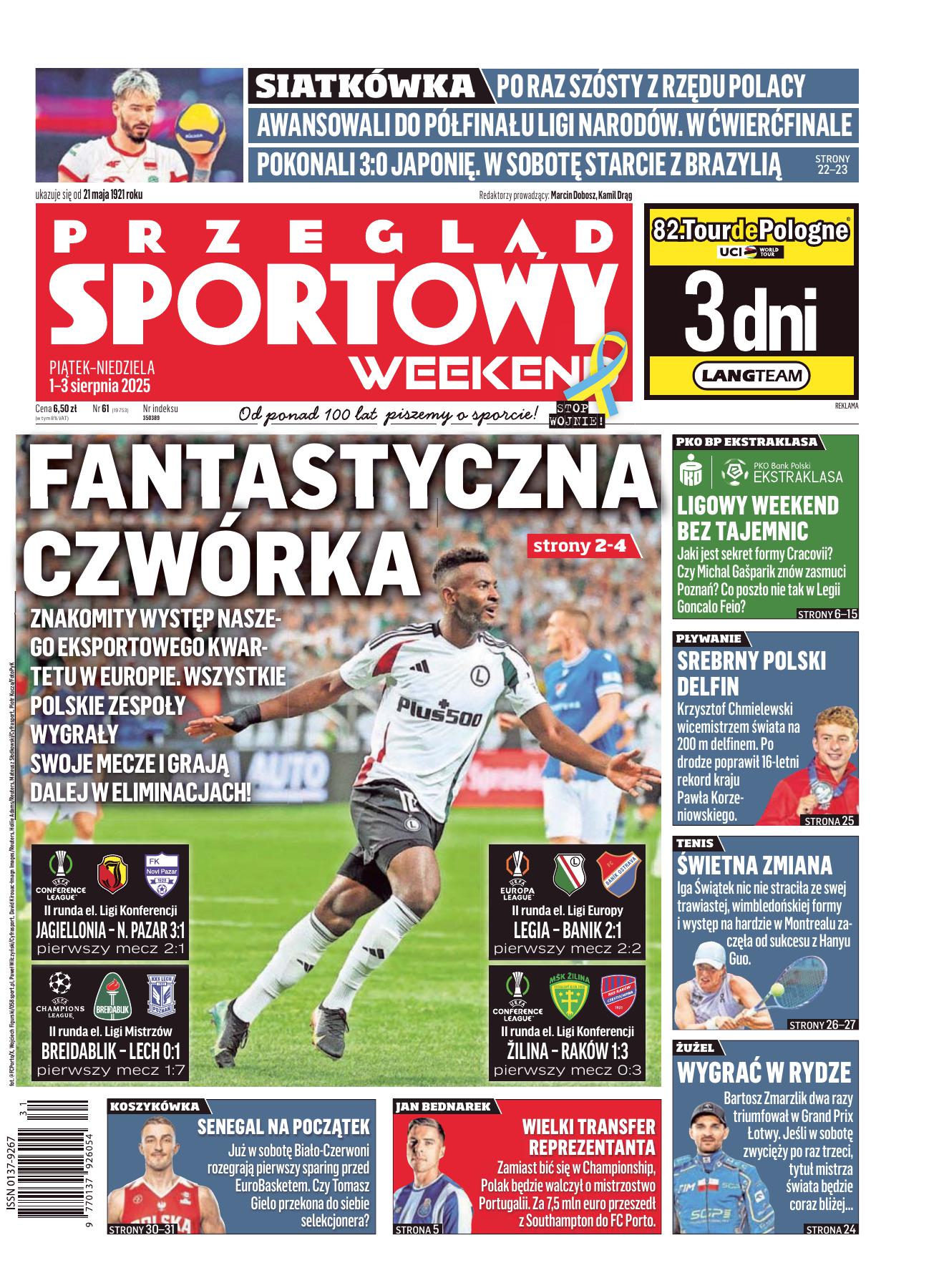 MŠK Žilina - Raków Częstochowa 1:3, 31.07.2025 Przegląd Sportowy