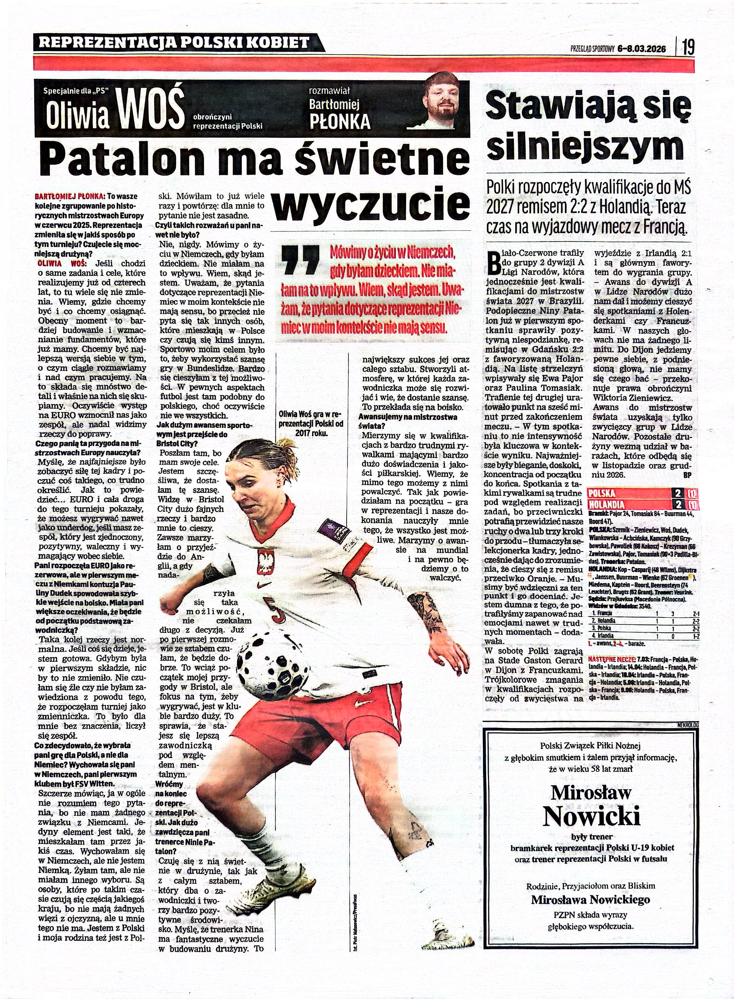 Przegląd Sportowy po meczu kobiet Polska - Holandia 2:2 (03.03.2026)