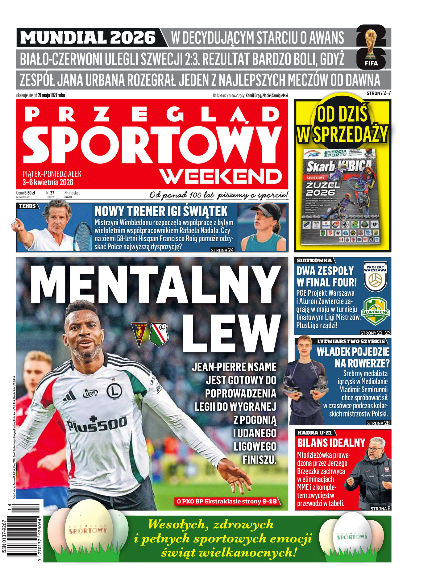 Szwecja - Polska 3:2, 31.03.2026 Przegląd Sportowy