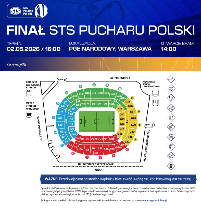 Górnik Zabrze - Raków Częstochowa 2:0, 02.05.2026 Bilet Print at Home