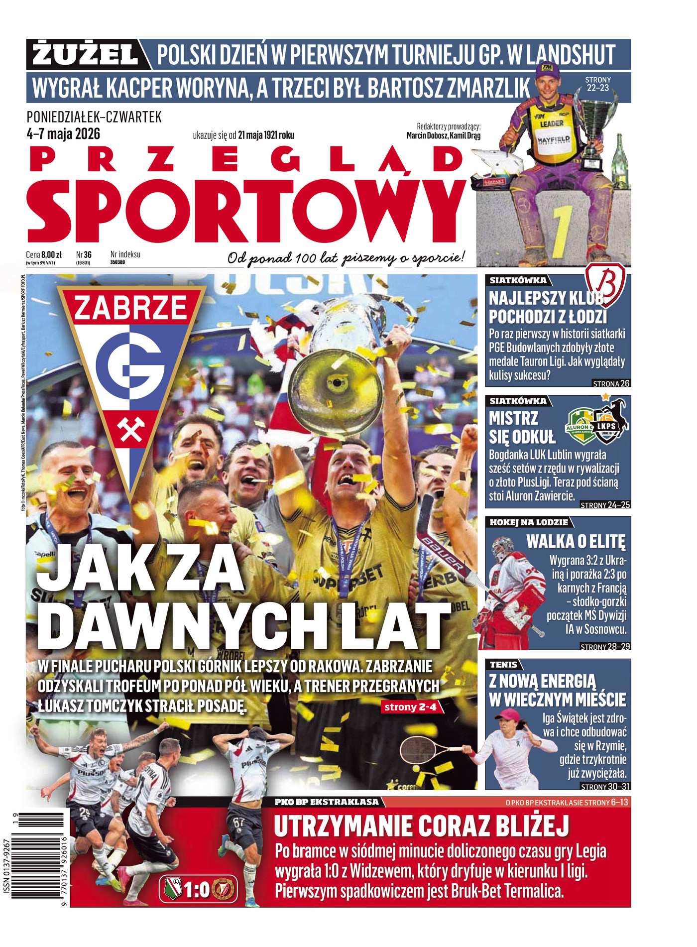 Górnik Zabrze - Raków Częstochowa 2:0, 02.05.2026 Przegląd Sportowy