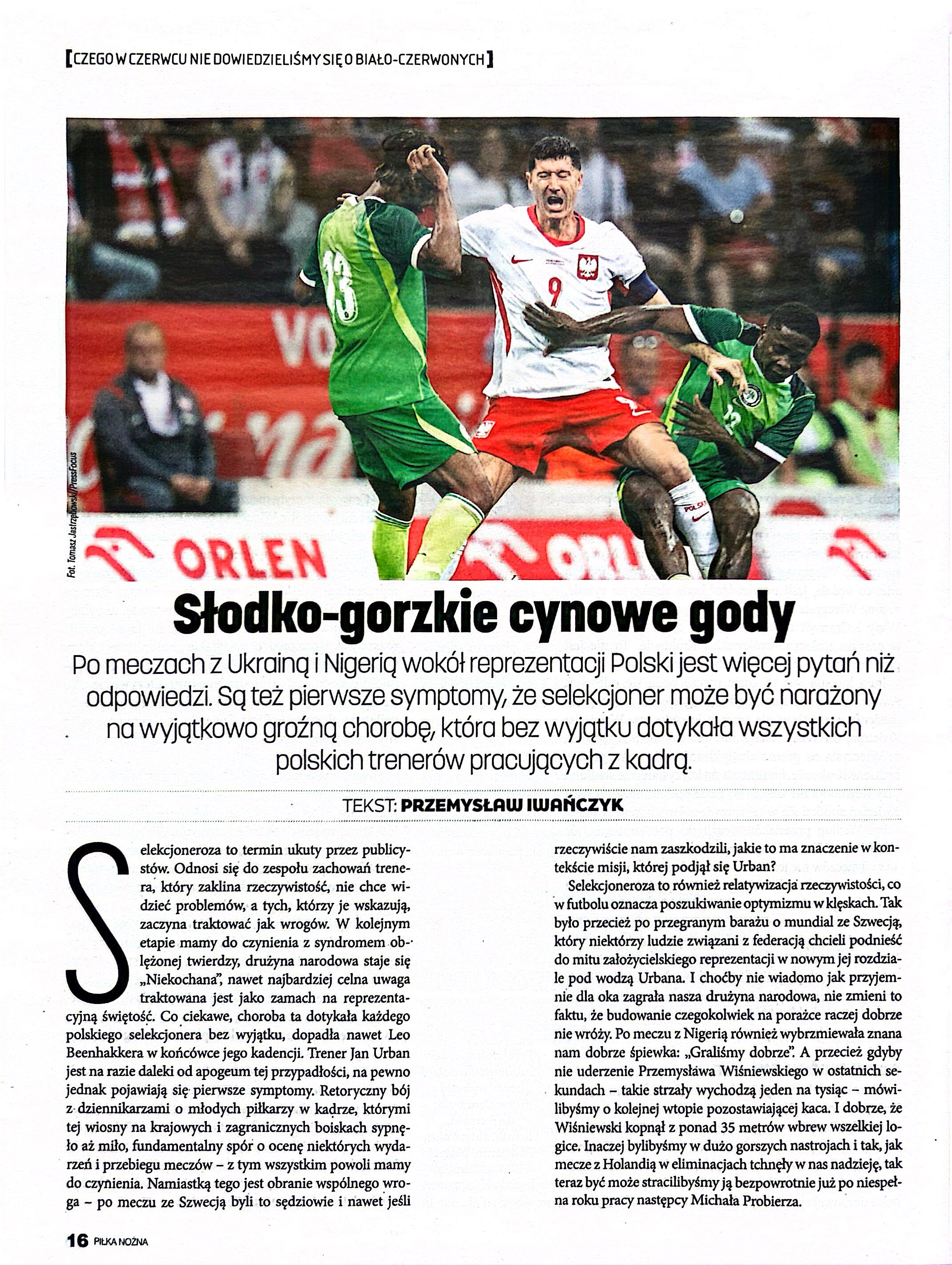 Piłka Nożna po meczu Polska - Nigeria 2:2 (03.06.2026)