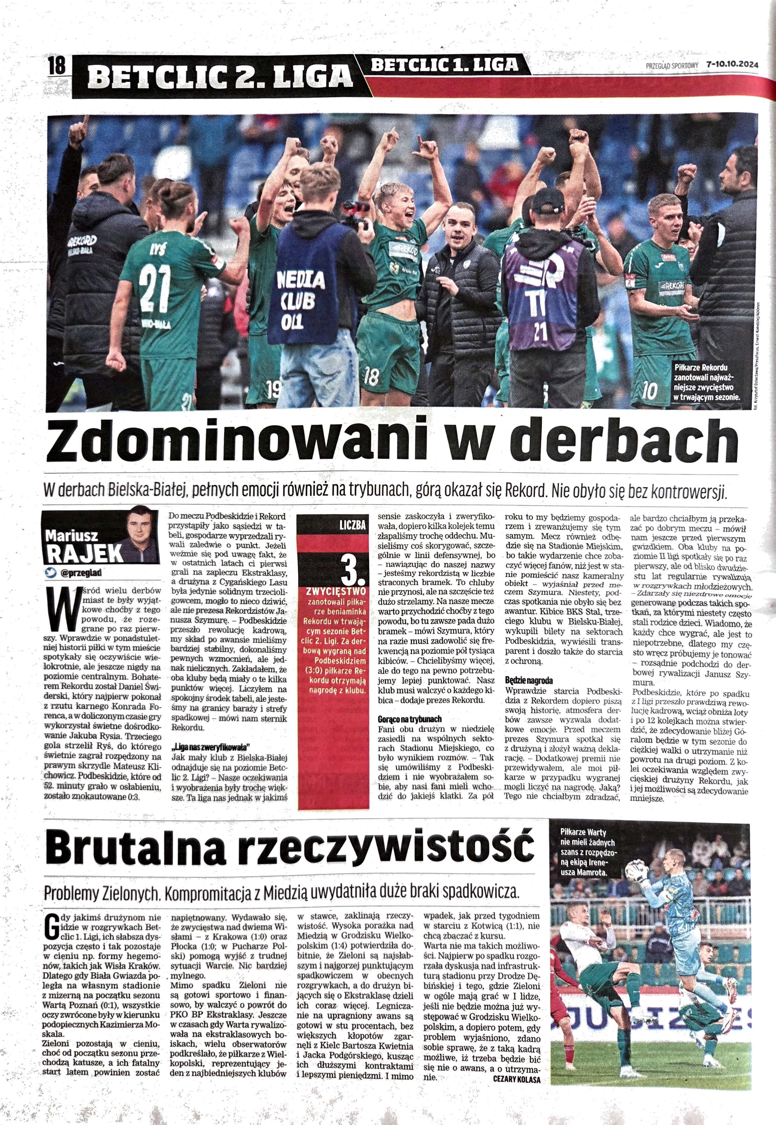 Przegląd Sportowy po meczach 12. kolejki Betclic 1. Ligi