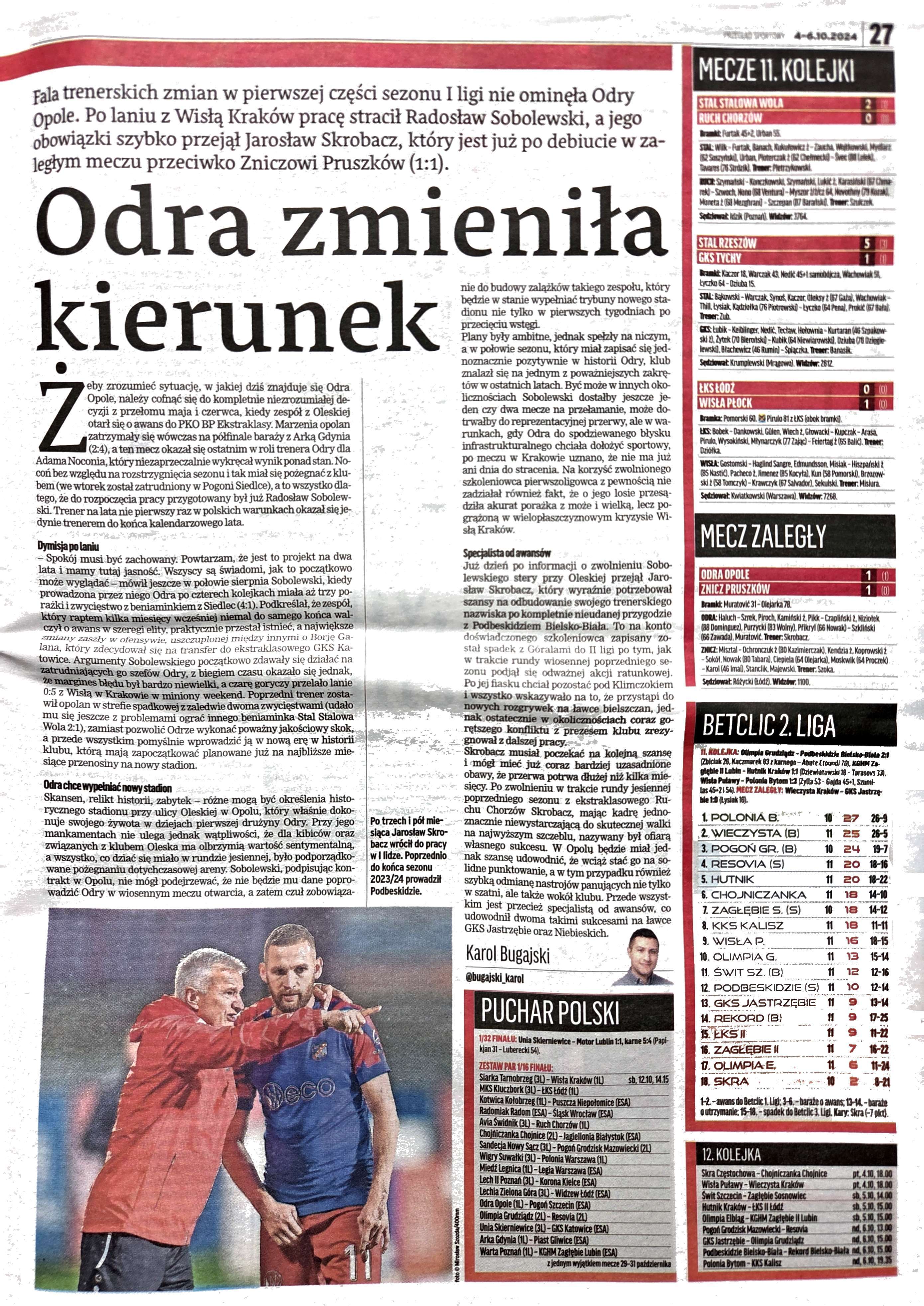Odra Opole - Znicz Pruszków 1:1, 02.10.2024 Przegląd Sportowy
