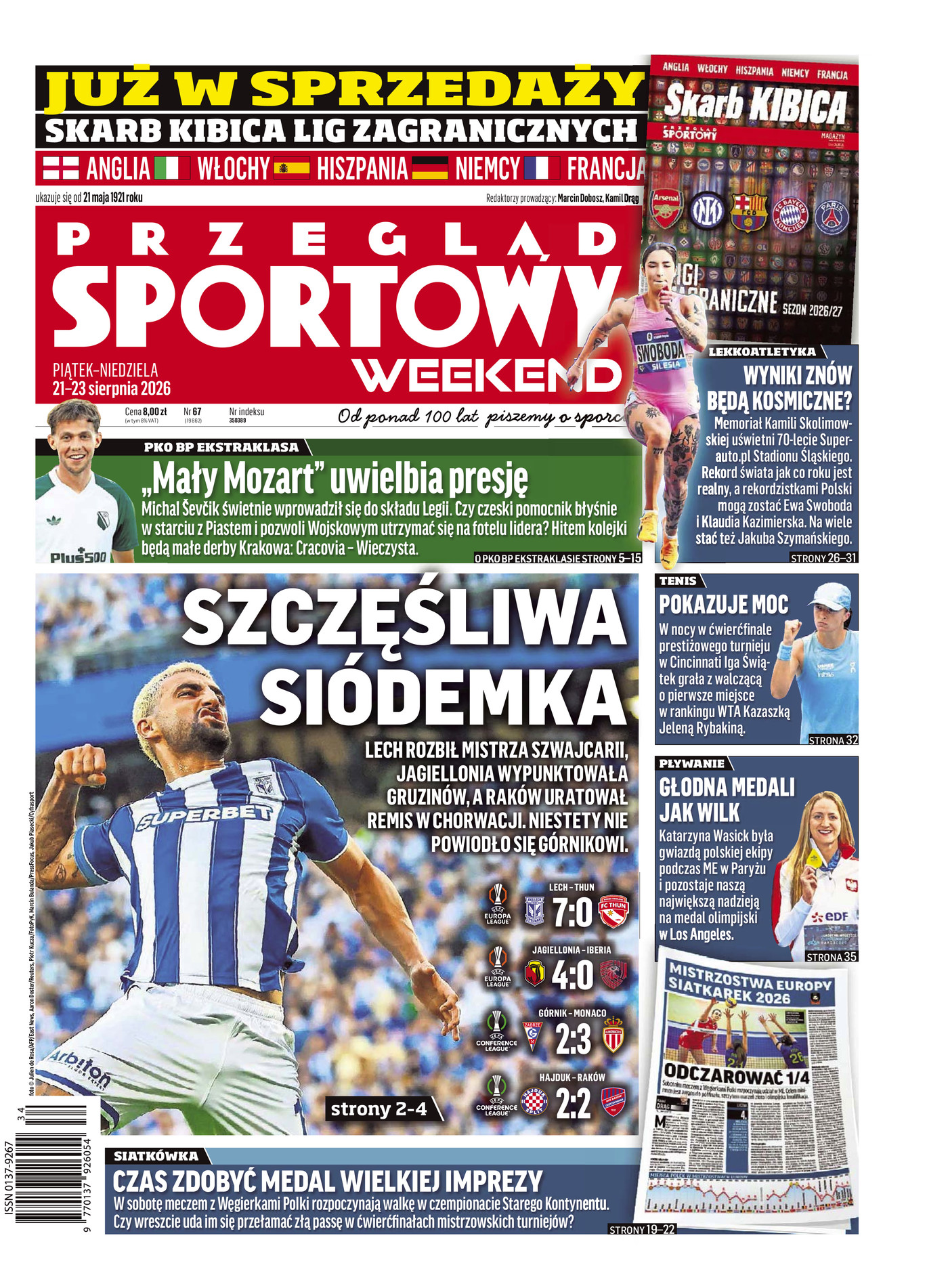Przegląd Sportowy po meczu Lech Poznań - FC Thun 7:0 (20.08.2026)