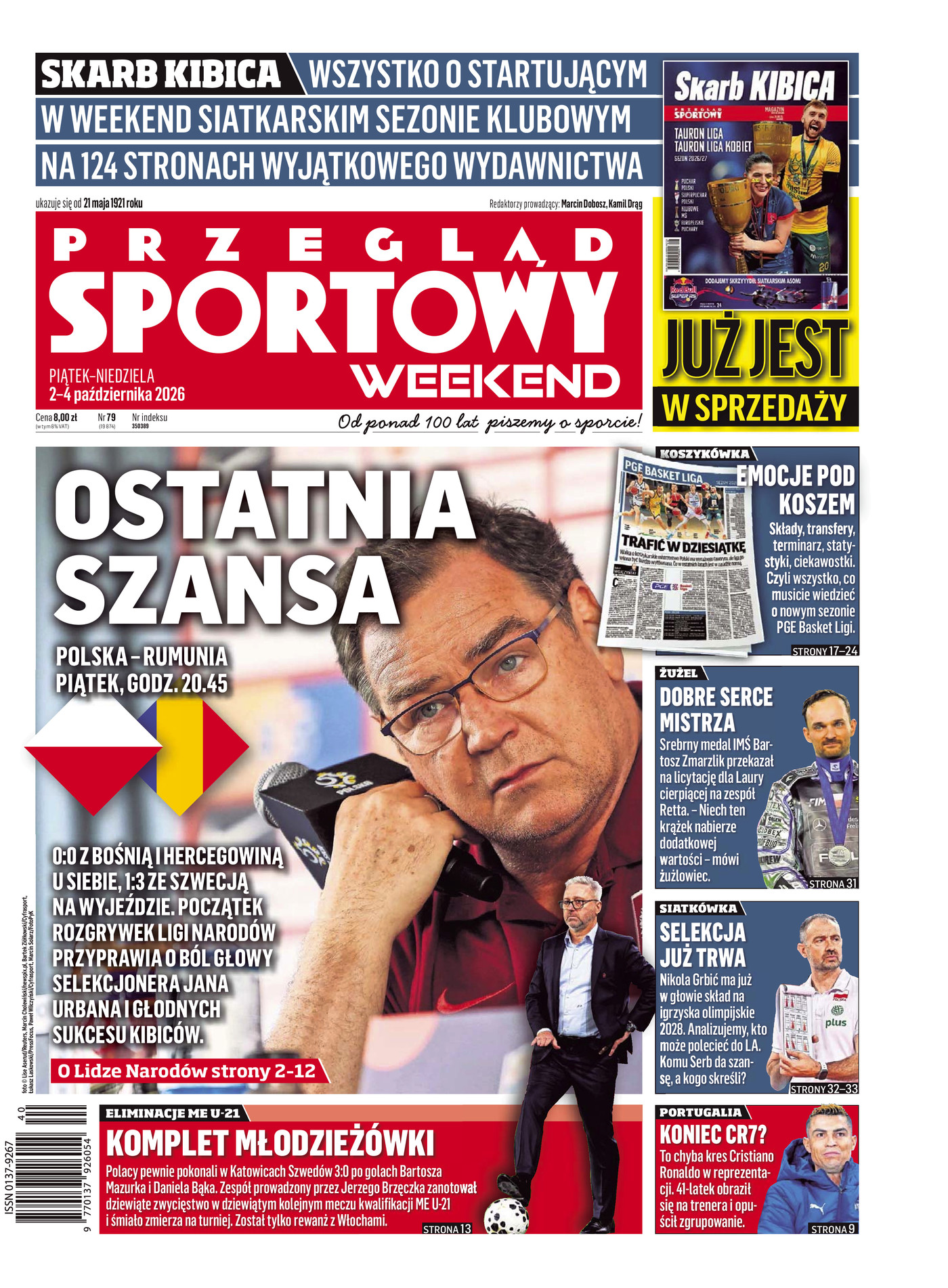Przegląd Sportowy po meczu Polska - Szwecja 3:0 U21 (30.09.2026)
