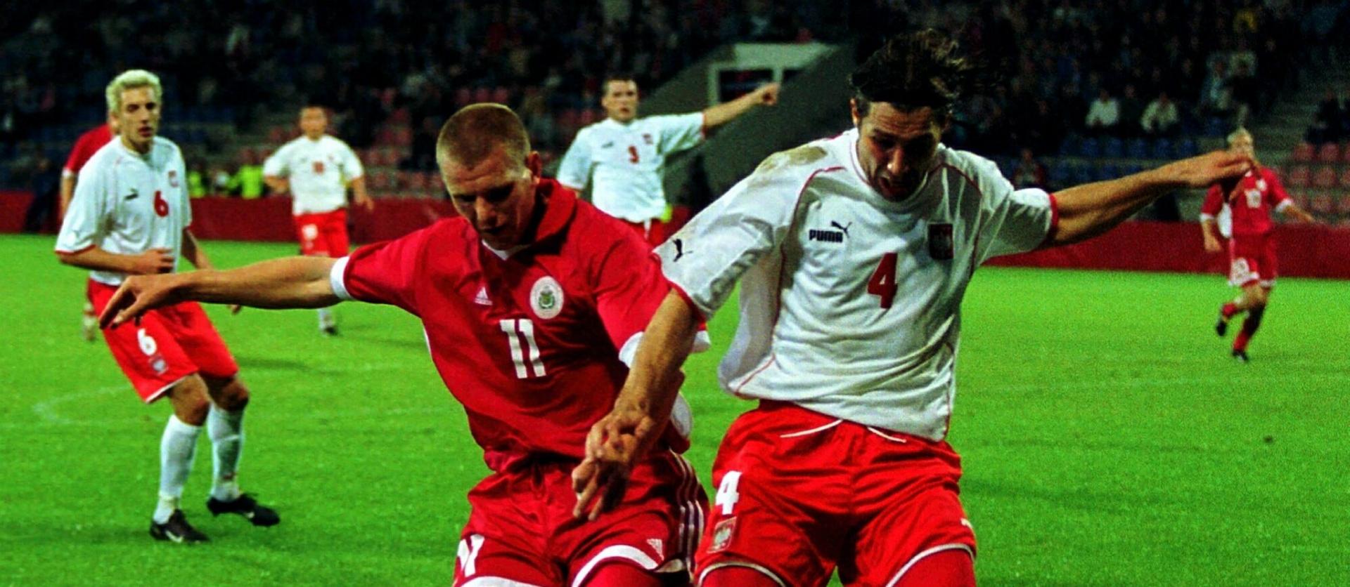 Mecz Łotwa - Polska w eliminacjach Euro 2004.