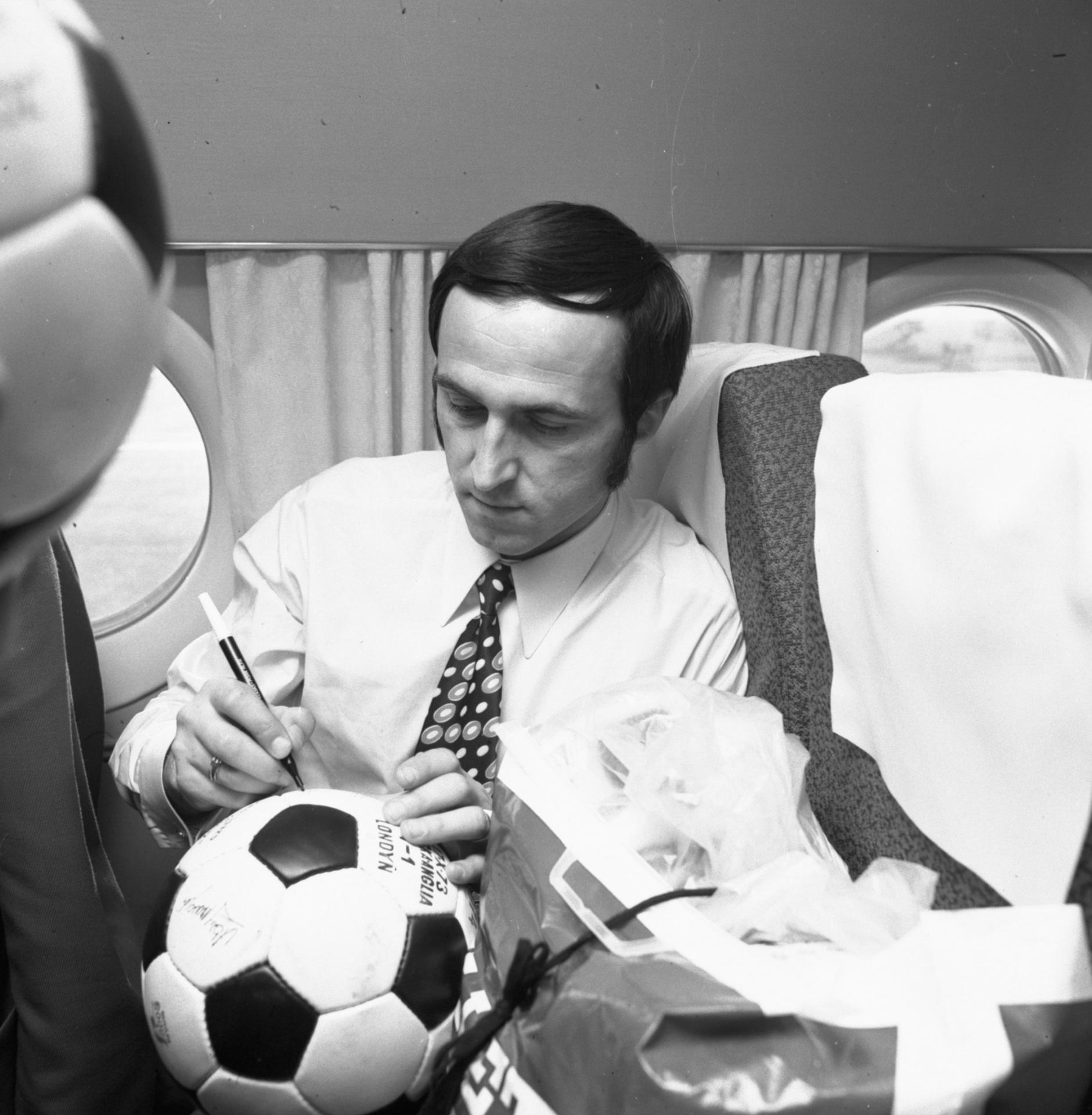 Jan Domarski po meczu na Wembley (17.10.1973)