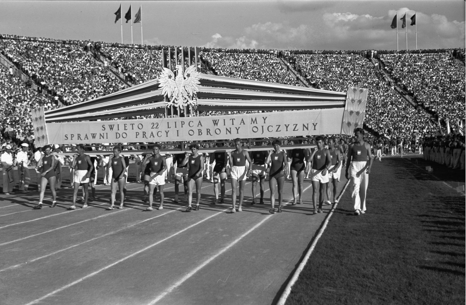 Stadion Dziesięciolecia otwarcie (1955)