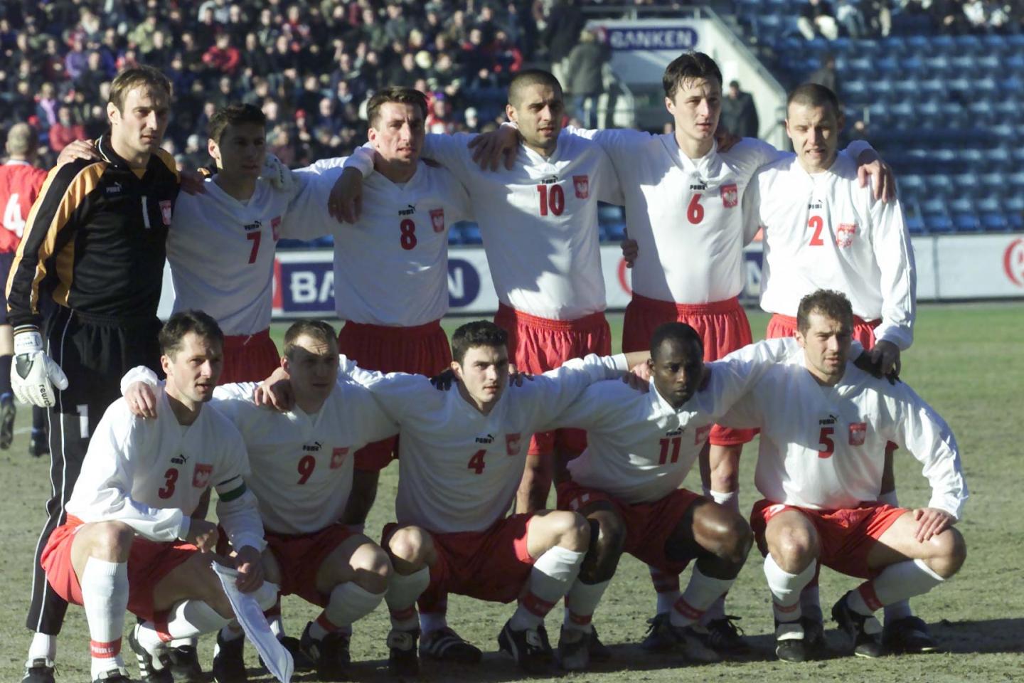 Reprezentacja Polski przed meczem z Norwegią w Oslo.