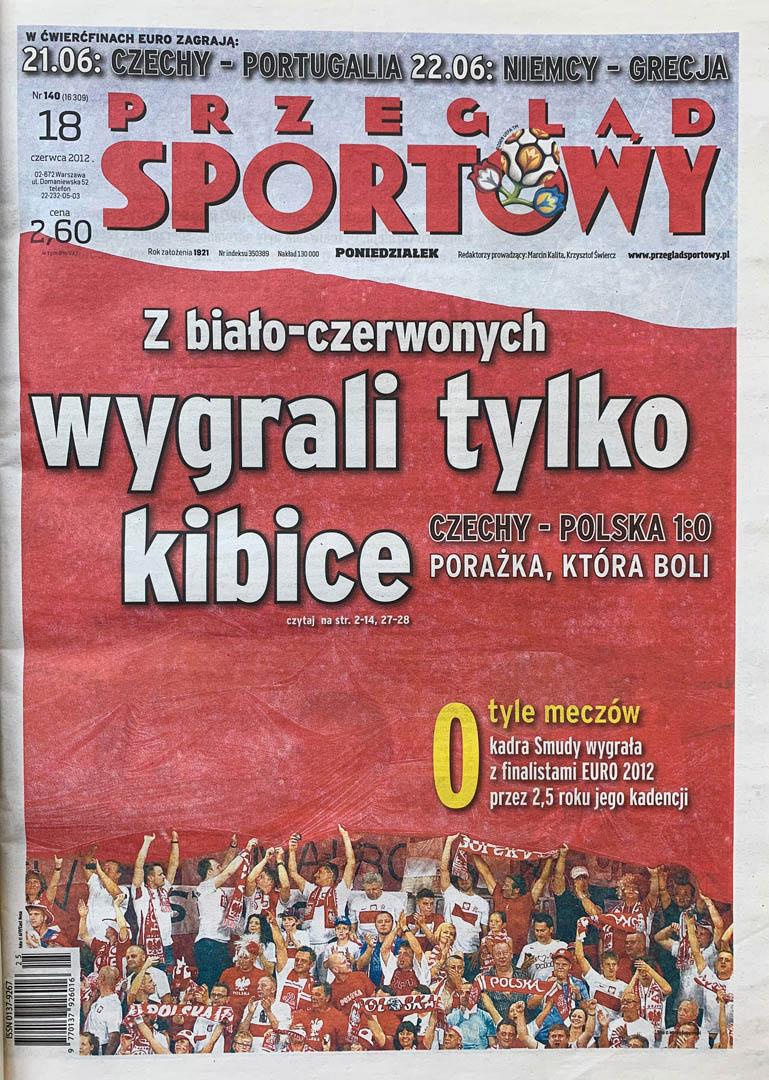 Okładka przeglądu sportowego po meczu Polska - Czechy (16.06.2012)