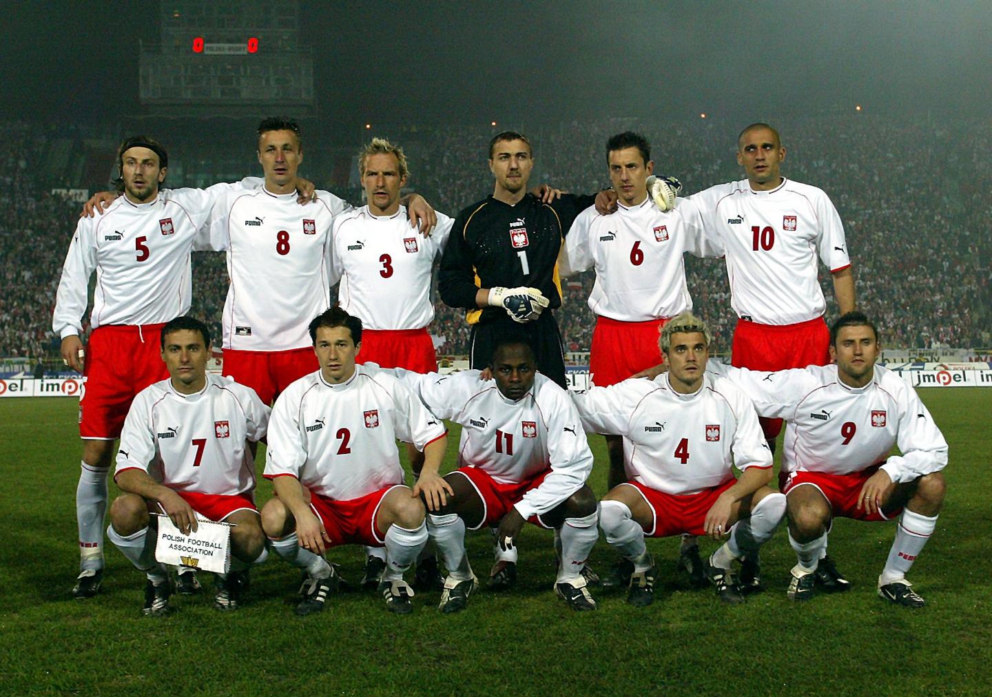 Reprezentacja Polski przed meczem z Węgrami w Chorzowie.