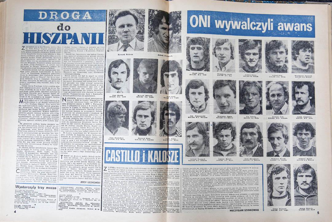 Tygodnik Piłka nożna - Piłkarze, którzy wywalczyli awans na MŚ w Hiszpanii 1982