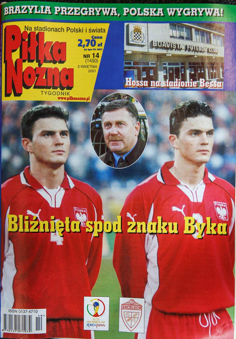 Okładka piłki nożnej po meczu Polska - Armenia (28.03.2001)