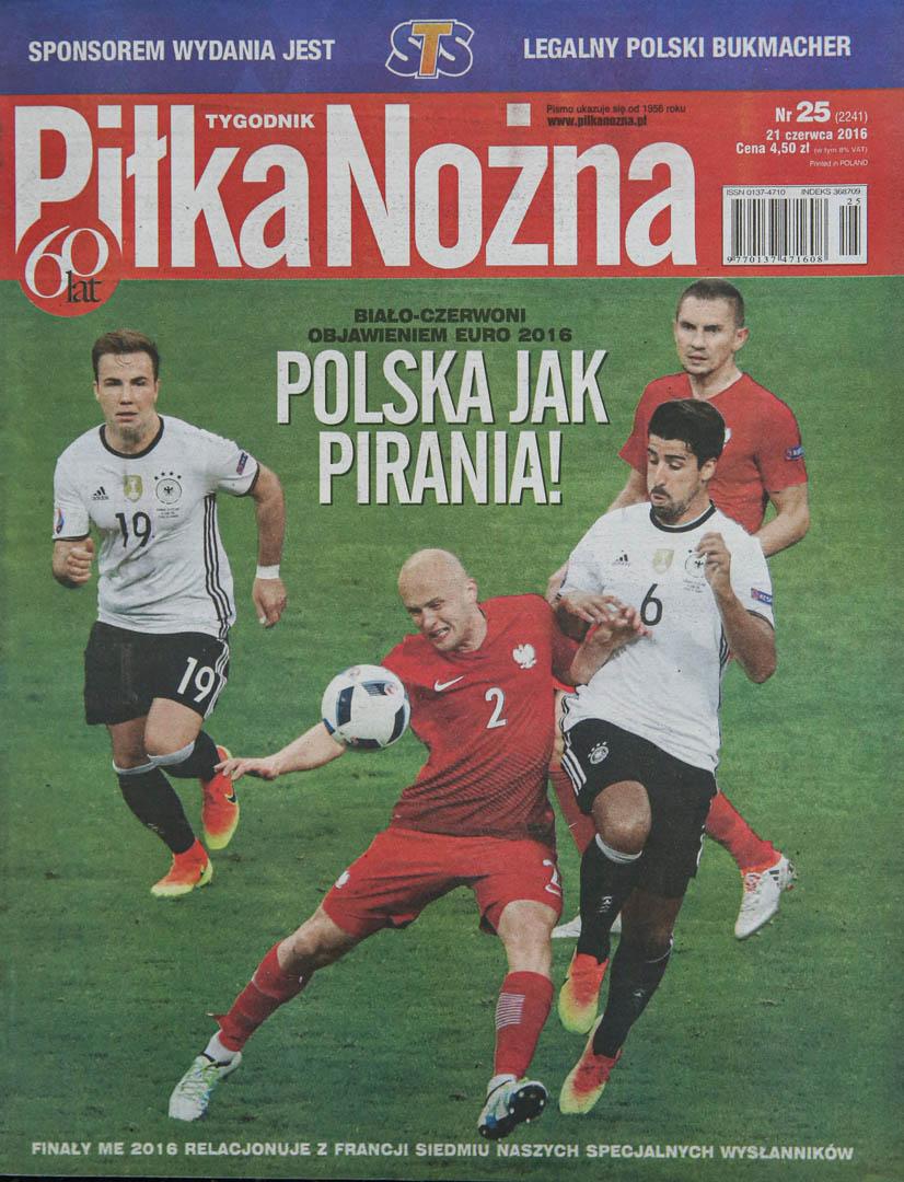 Okładka piłki nożnej po meczu Niemcy - Polska (16.06.2016)