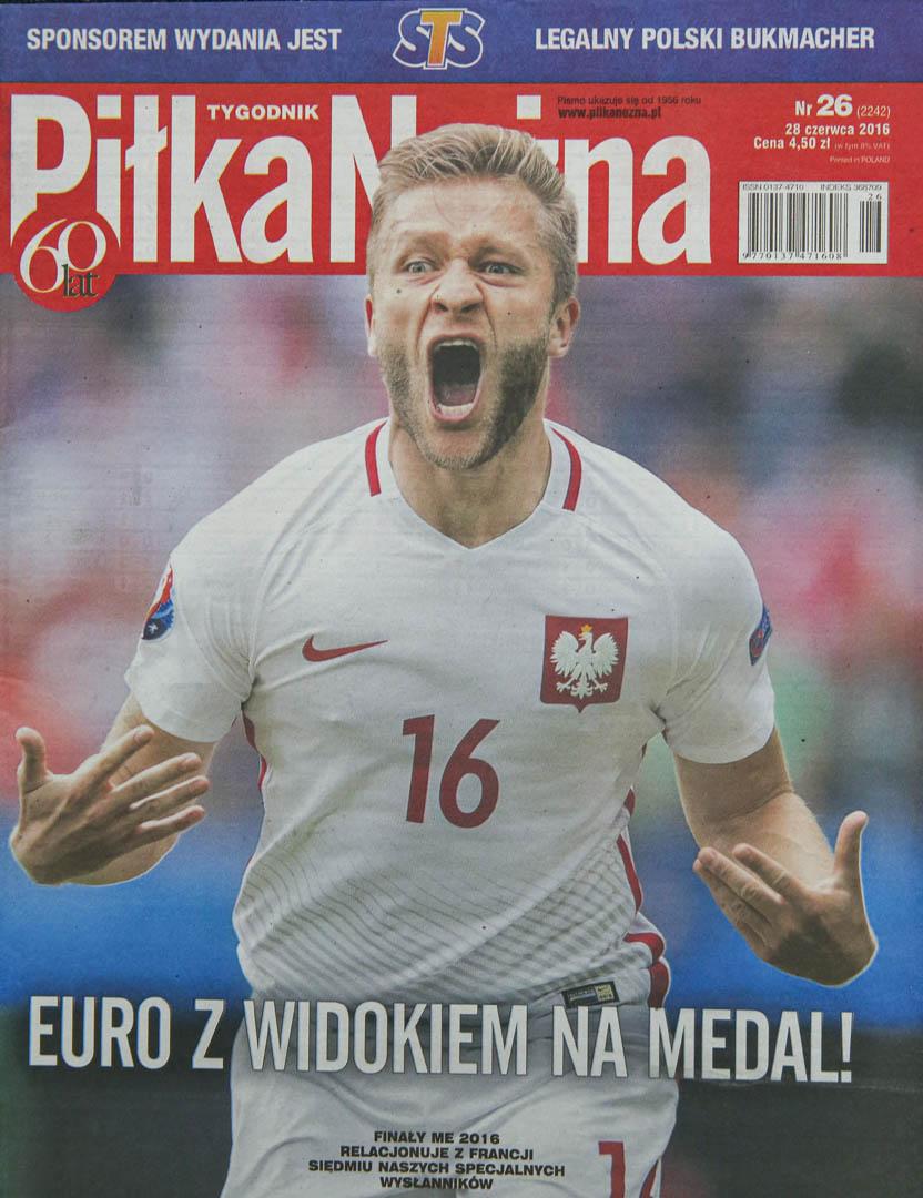Okładka piłki nożnej po meczu Polska - Szwajcaria (26.06.2016)